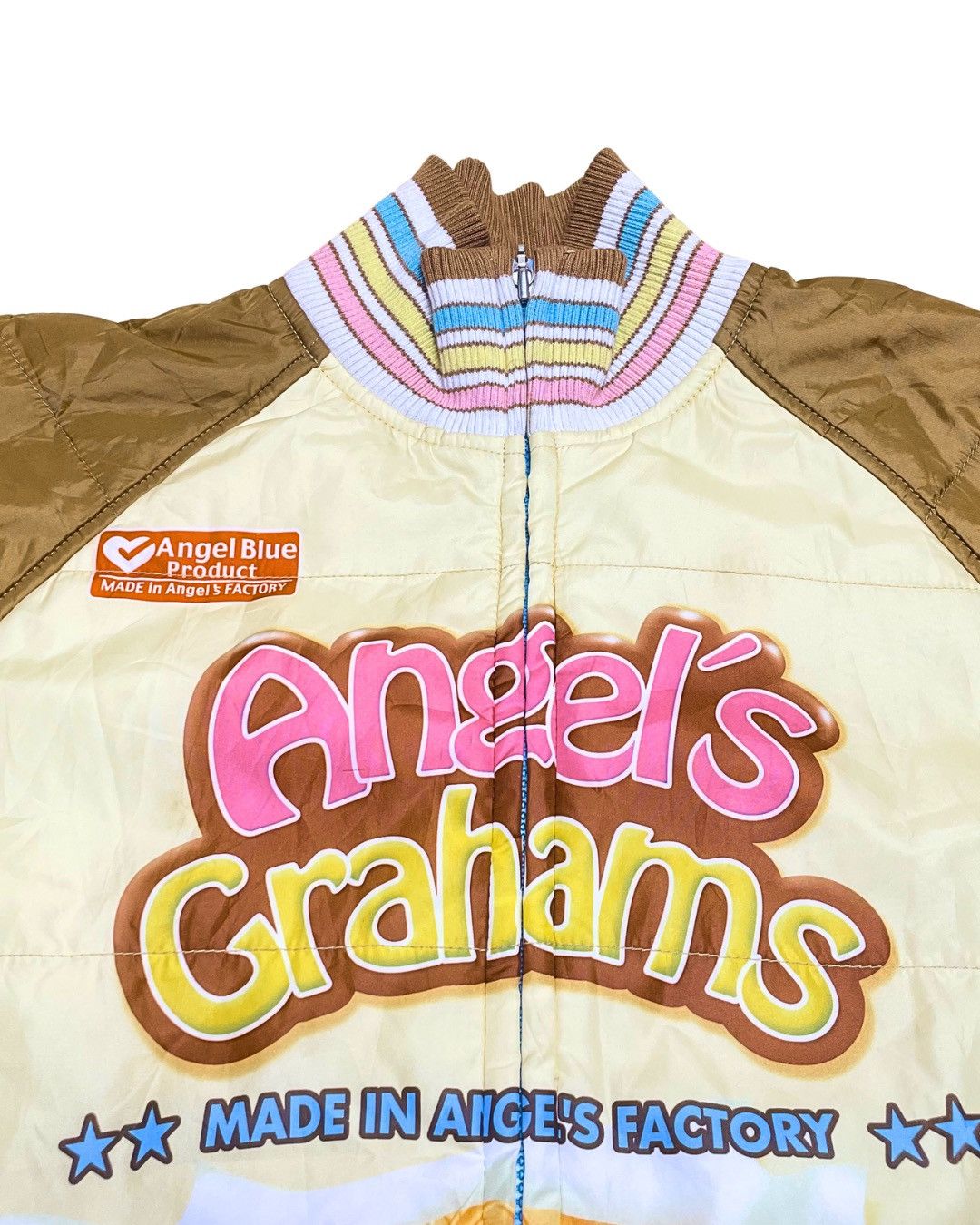 Angel Blue Angel's Grahams Cereal Box Parody Quilted Bomber Size M / US 6-8 / IT 42-44 - 5 Thumbnail