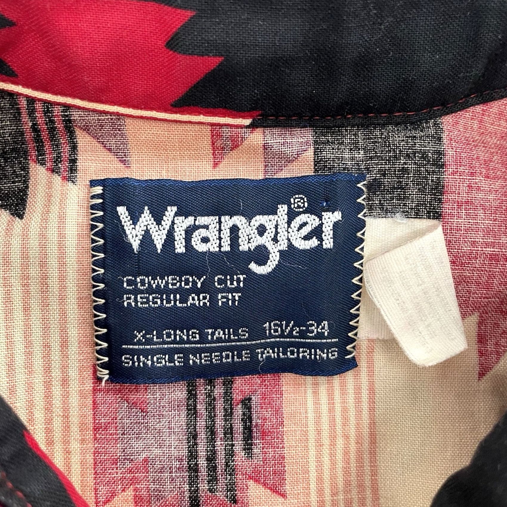 Wrangler VINTAGE Wrangler Shirt Mens Large Cowboy Cut X-Long Tails Button Up Western 16.5 Size US L / EU 52-54 / 3 - 5 Thumbnail