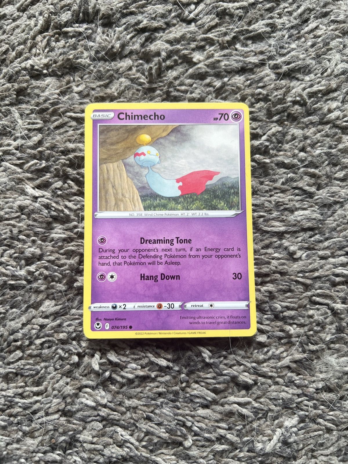 Pokemon 2022 Pokémon Chimecho Basic Card Size ONE SIZE - 1 Thumbnail