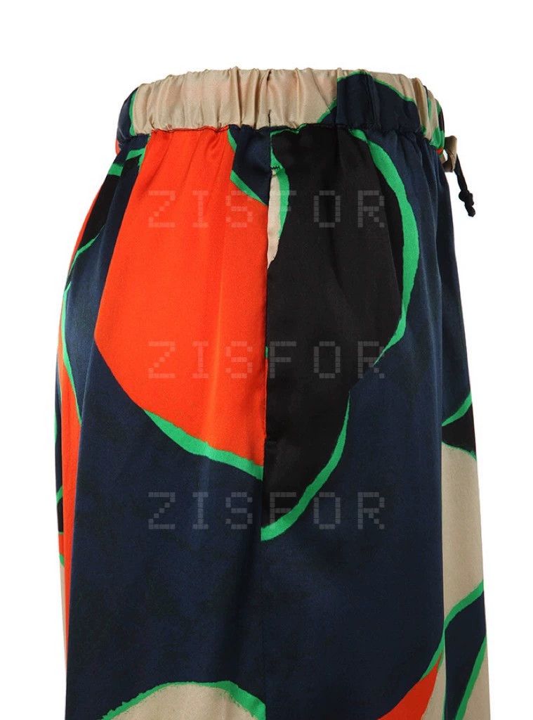 Dries Van Noten Dries Van Noten size:38 Silk pattern printed wide-leg pant Size 37" - 4 Thumbnail