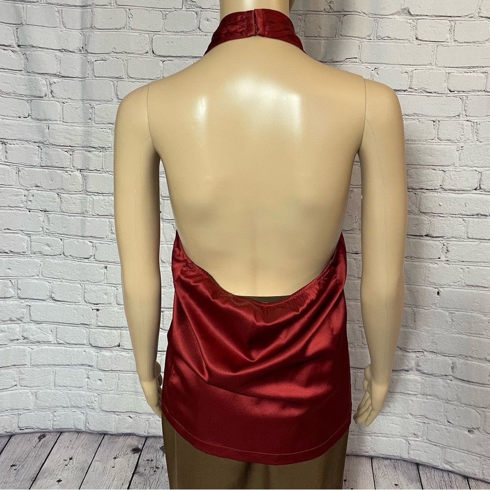 Theory NWT New $255 Theory Silk Red Satin Halter Top Size S Size S / US 4 / IT 40 - 5 Thumbnail