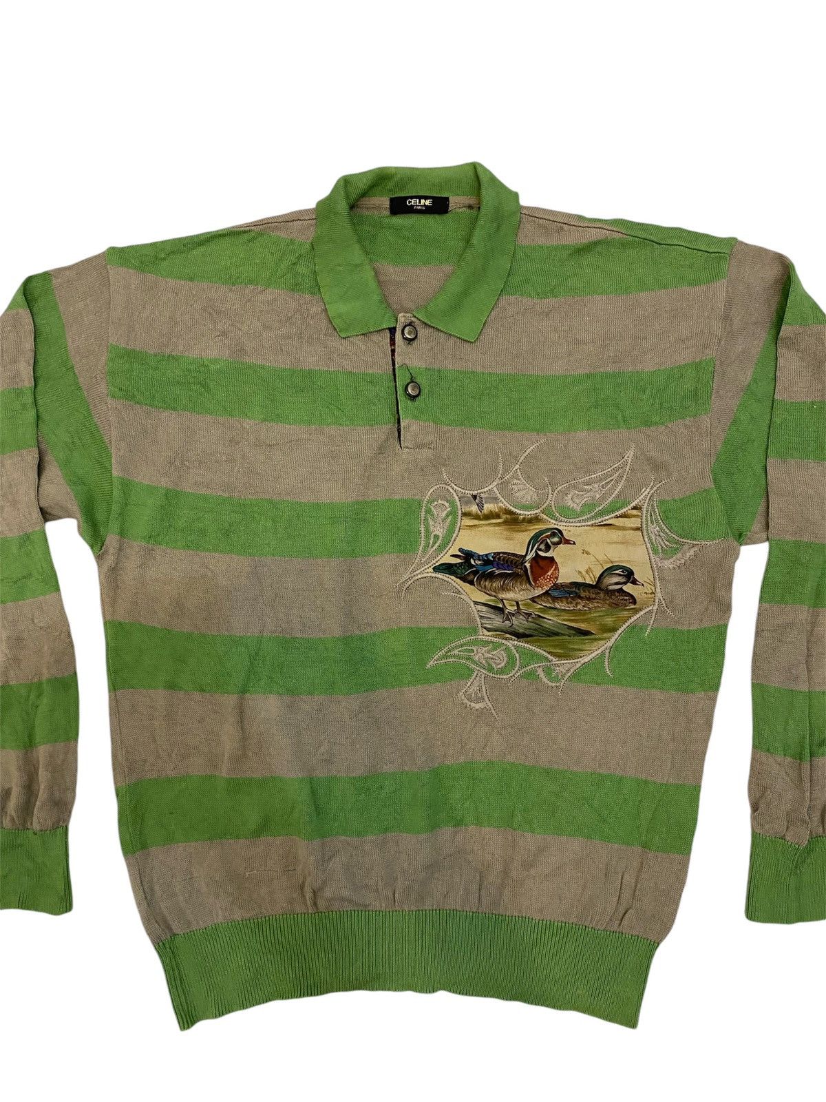 Celine Vintage Celine Embroidered Long Sleeve Shirt Size US M / EU 48-50 / 2 - 3 Thumbnail