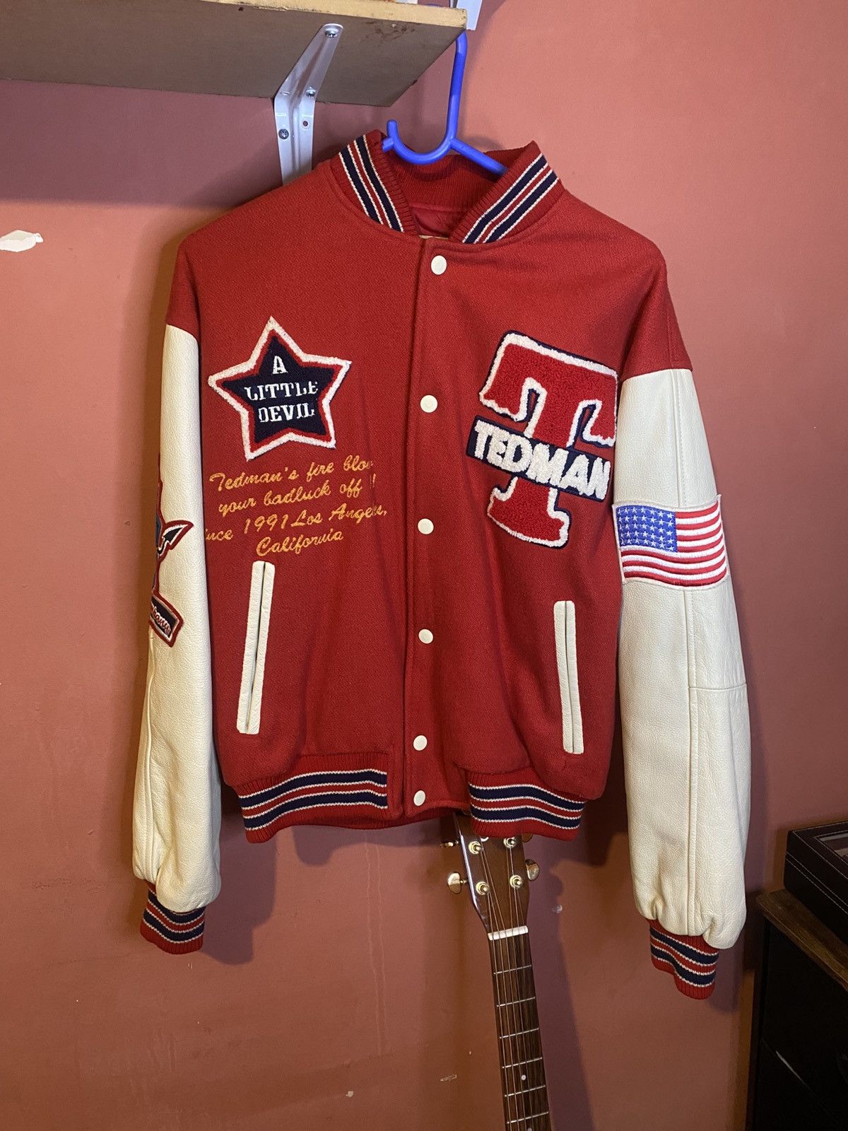 Tedman Vintage Tedman Embroidered Varsity Jacket Size US M / EU 48-50 / 2 - 1 Thumbnail
