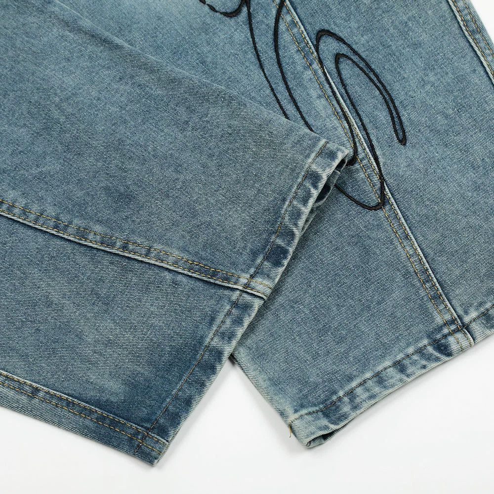 Jean American men's cargo distressed washed punk scimitar jeans Size US 32 / EU 48 - 6 Thumbnail