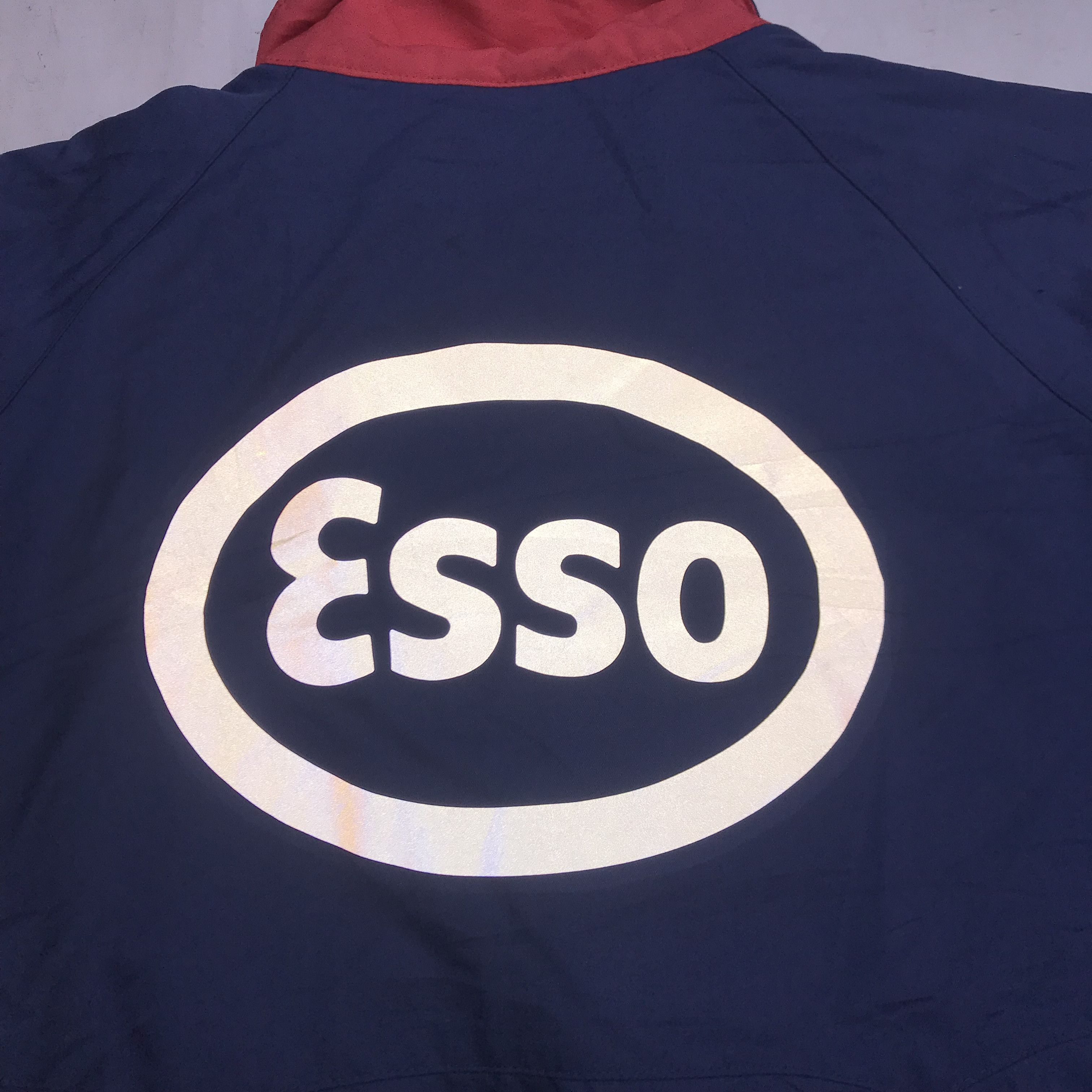 Japanese Brand Esso Us Safety Reflective Gas Station Staff Jacket Blue Size US M / EU 48-50 / 2 - 10 Thumbnail