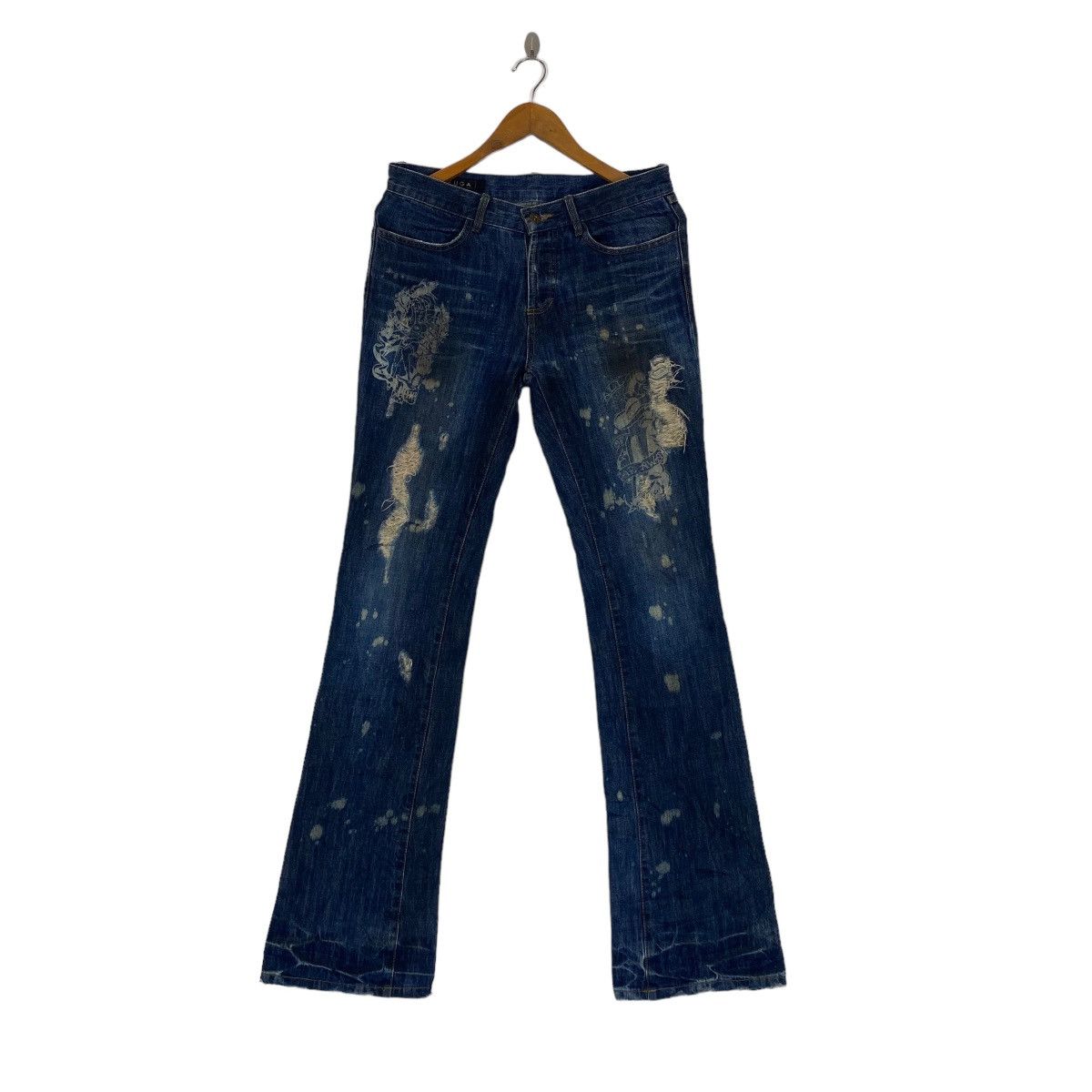 If Six Was Nine FUGA distressed nice design jeans size 44 Size US 30 / EU 46 - 1 Thumbnail