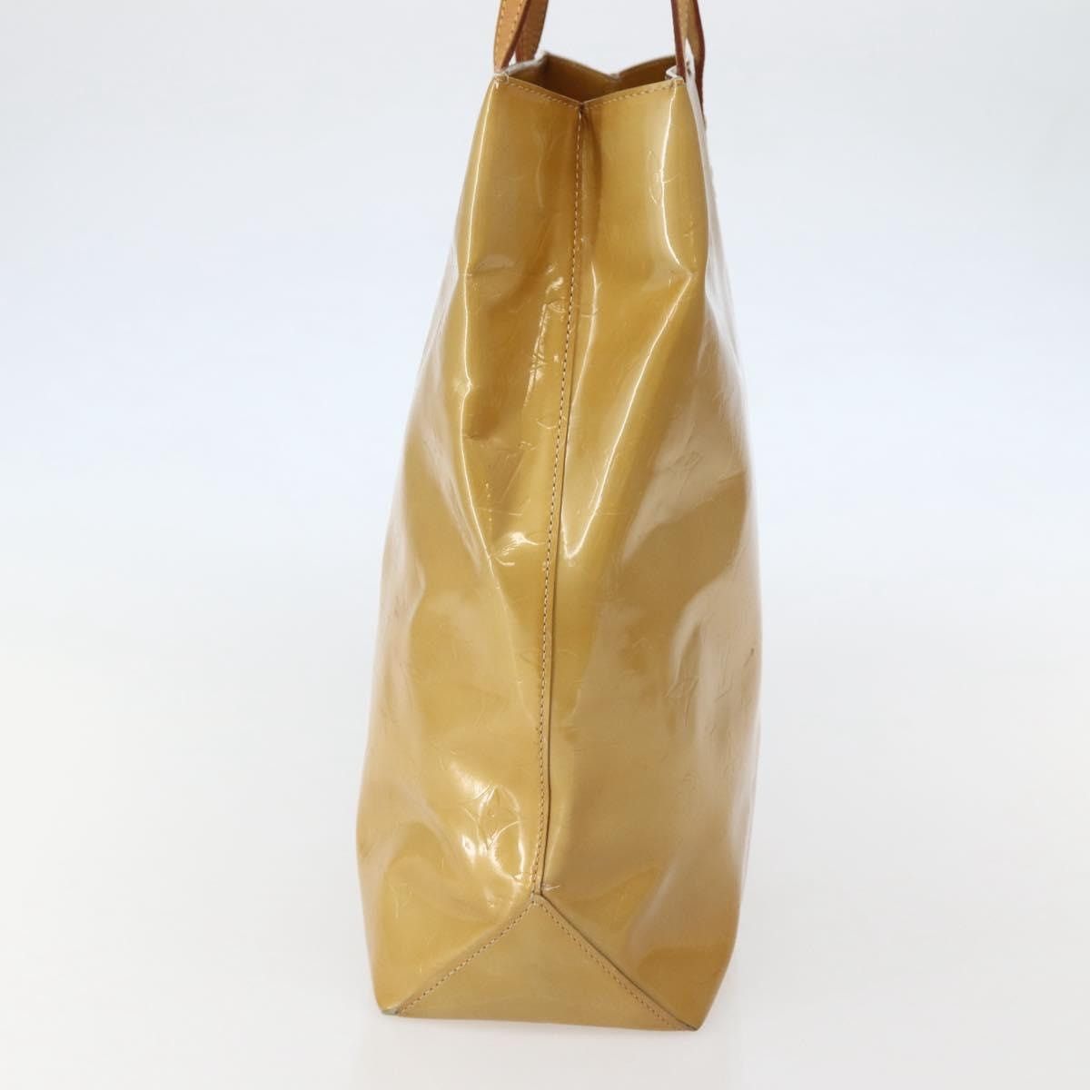 Louis Vuitton LOUIS VUITTON Monogram Vernis Reade MM Hand Bag Beige M91141 Size ONE SIZE - 5 Thumbnail