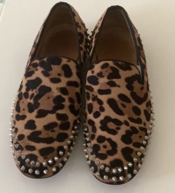 Christian Louboutin CLouboutin Leopard Print pony hair men’s Spike Loafers Size US 9 / EU 42 - 1 Thumbnail