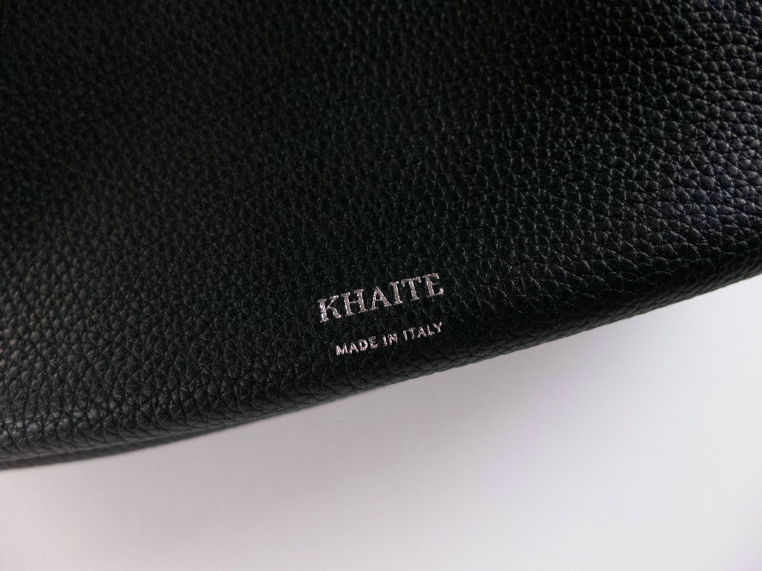 KHAITE KHAITE Olivia medium black grained leather hobo bag Size ONE SIZE - 6 Thumbnail