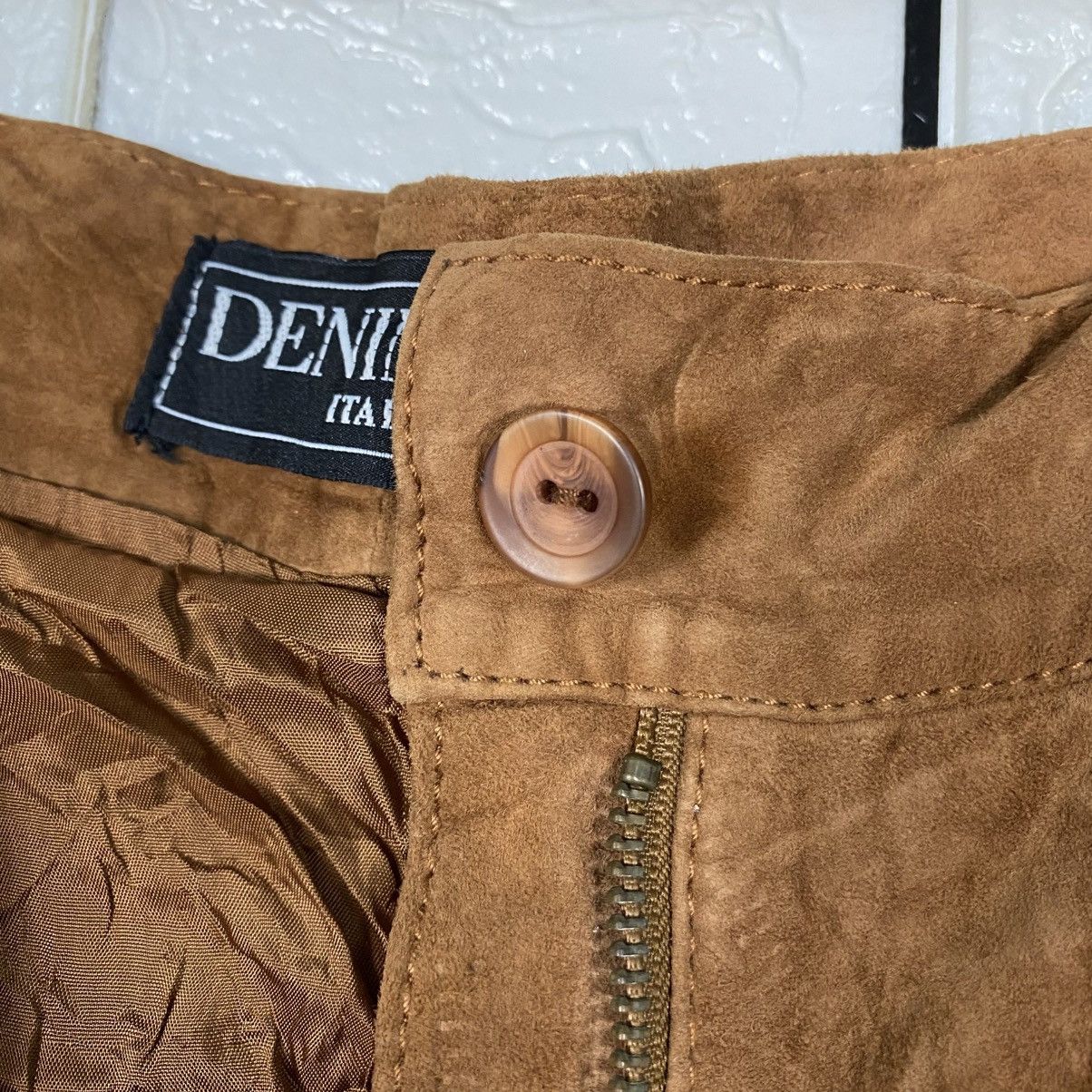 Vera Pelle Denim Intalia in Pelle Leather Biker Pants Pelle Pelle Size US 26 / EU 42 - 16 Thumbnail