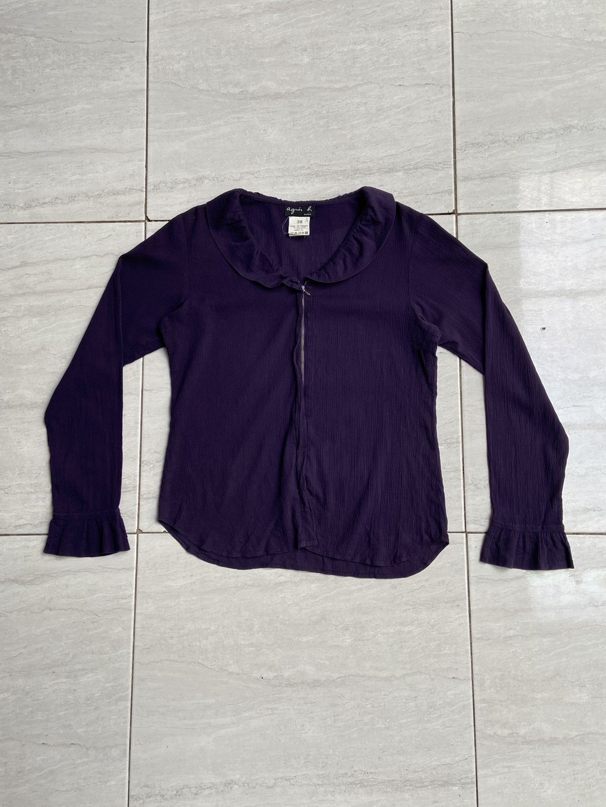 agnes b. AGNES B. Purple Blouse Size XS / US 0-2 / IT 36-38 - 6 Thumbnail
