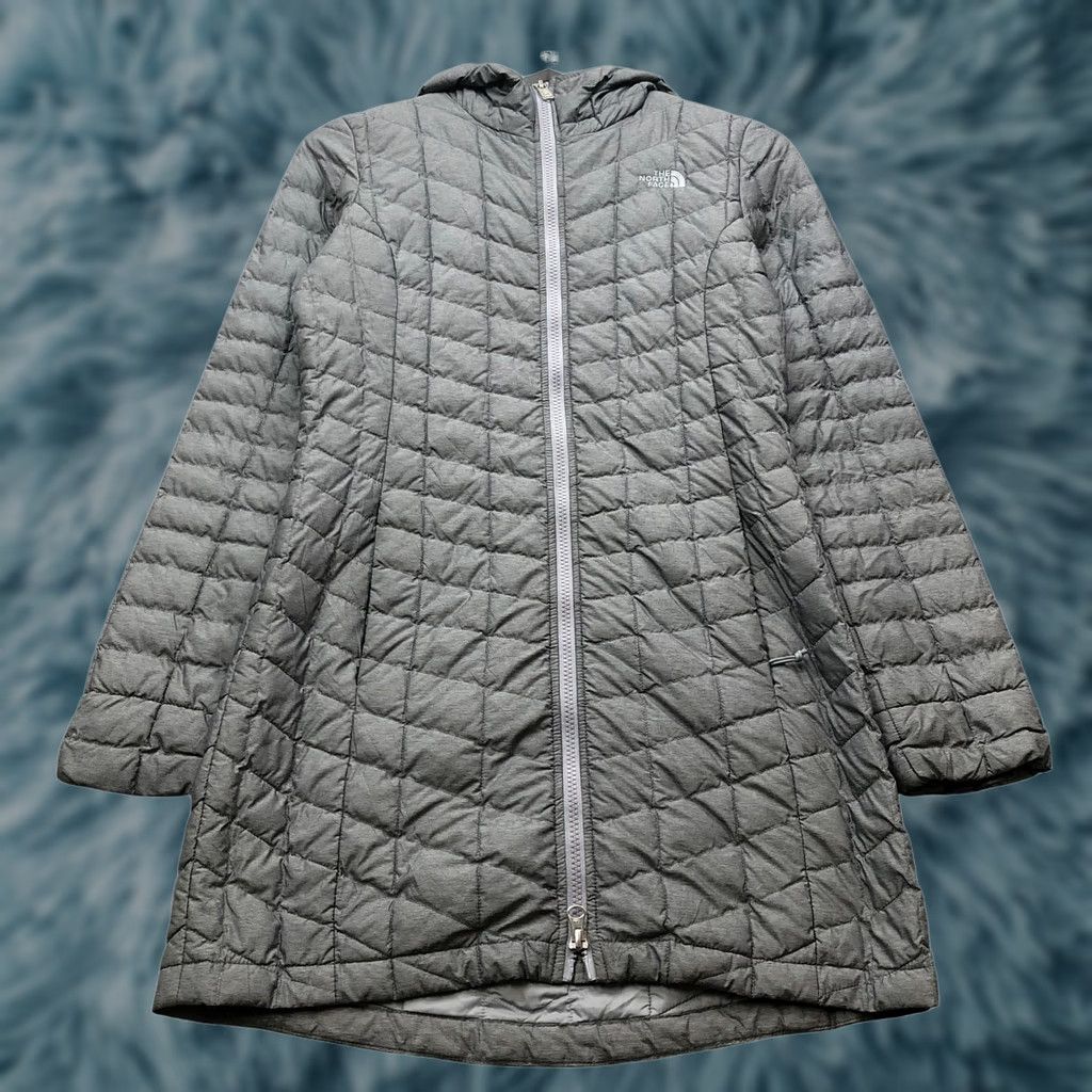 The North Face The North Face Thermoball Parka Womens XS Gray Full Zip Pockets Quilted Insulated Long Jacket Coat Size XS / US 0-2 / IT 36-38 - 1 Thumbnail