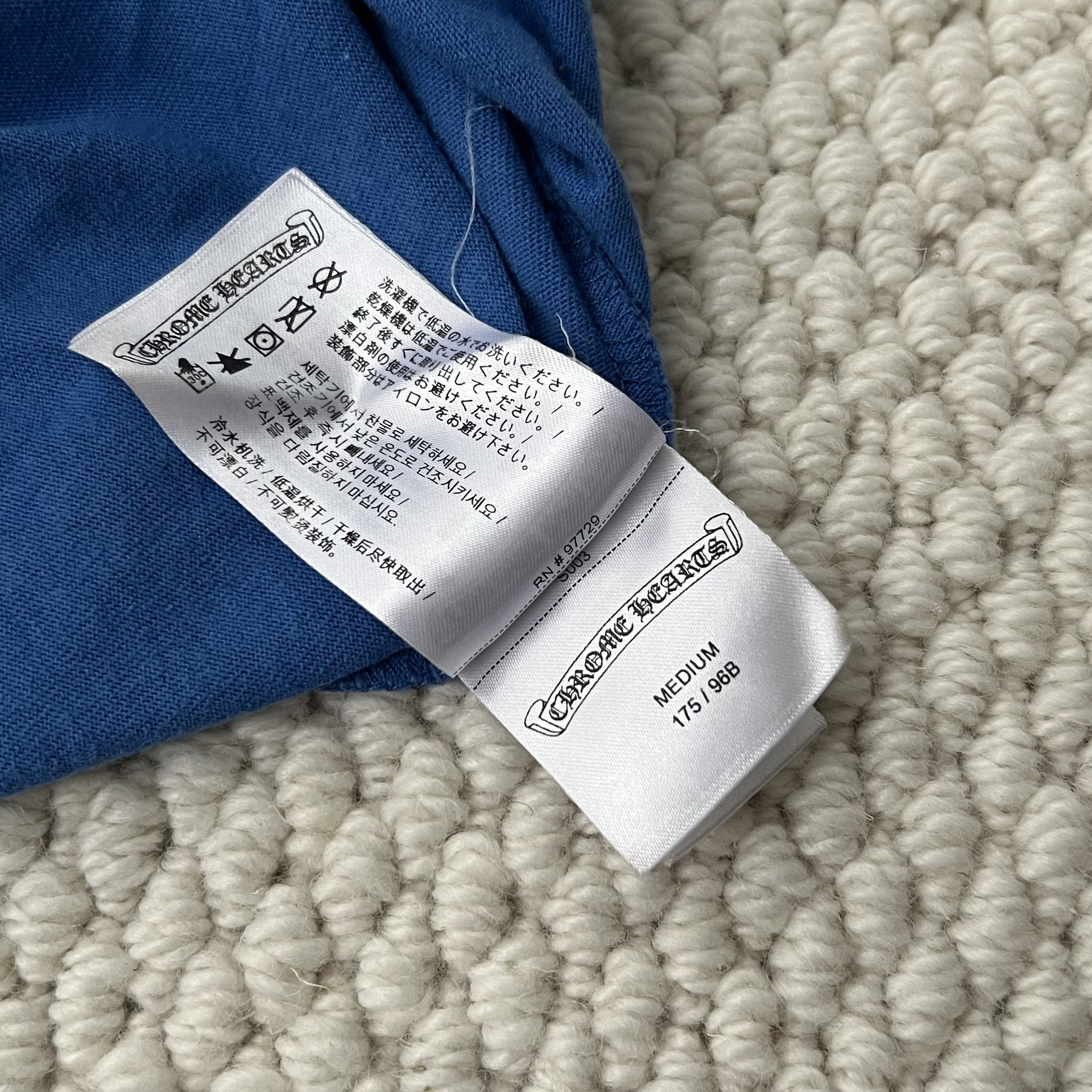 Chrome Hearts CHROME HEARTS 'SCROLL LOGO' TEE BLUE Size M / US 6-8 / IT 42-44 - 8 Thumbnail