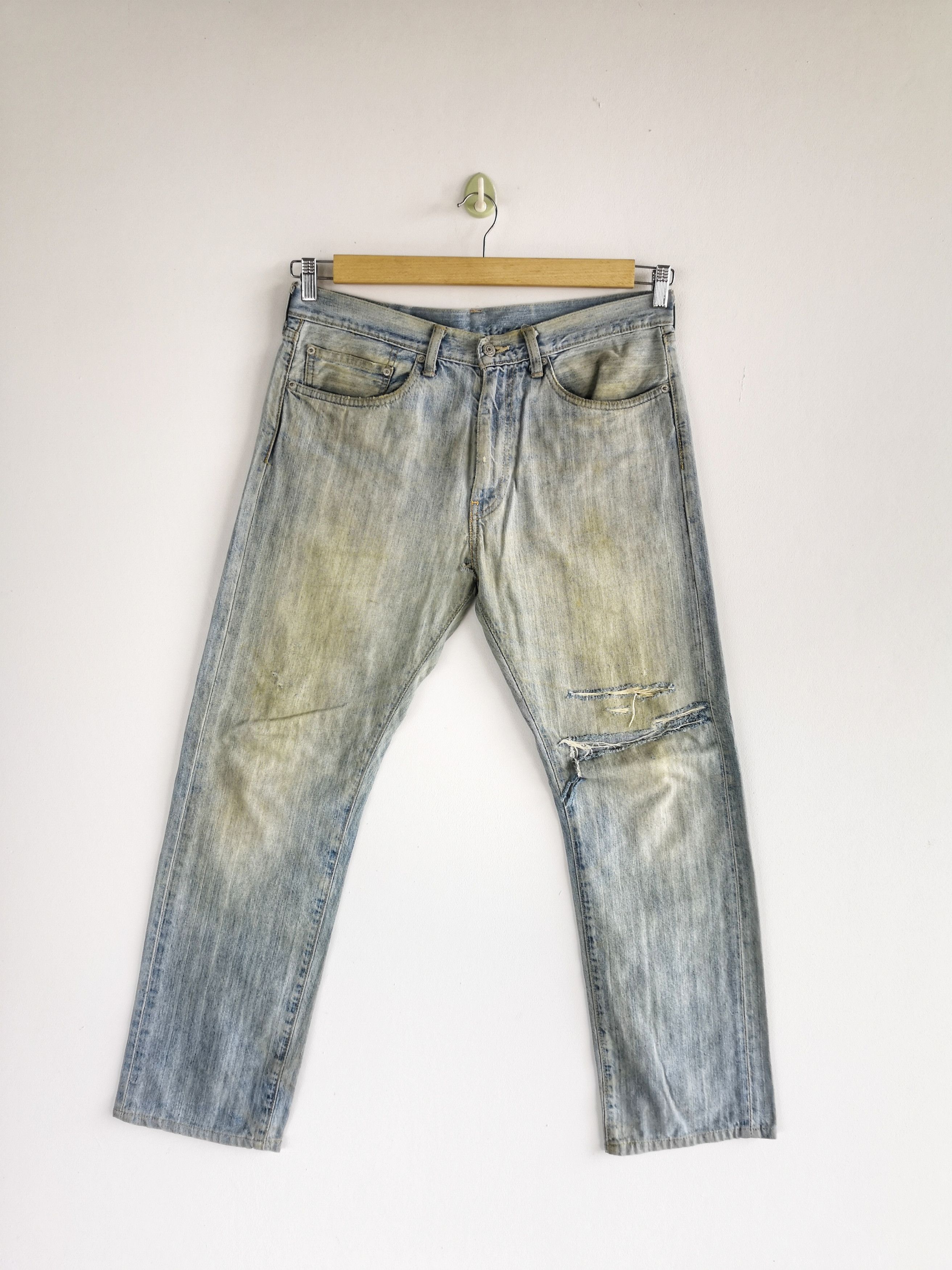 Jean Vintage Levis 505 Mud Wash Denim Distressed Levi's 505 Jeans Size US 34 / EU 50 - 1 Thumbnail