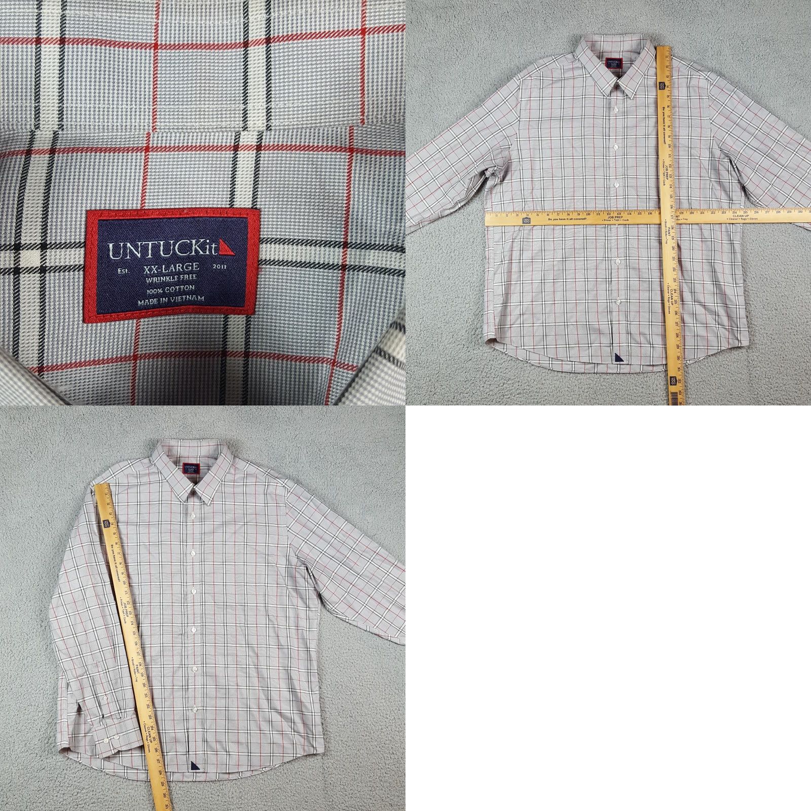 UNTUCKit UNTUCKit Plaid Button-Up Shirt Men’s 2XL Collared Long Sleeve Multicolor Casual Golf 90s Preppy Size US XXL / EU 58 / 5 - 8 Thumbnail