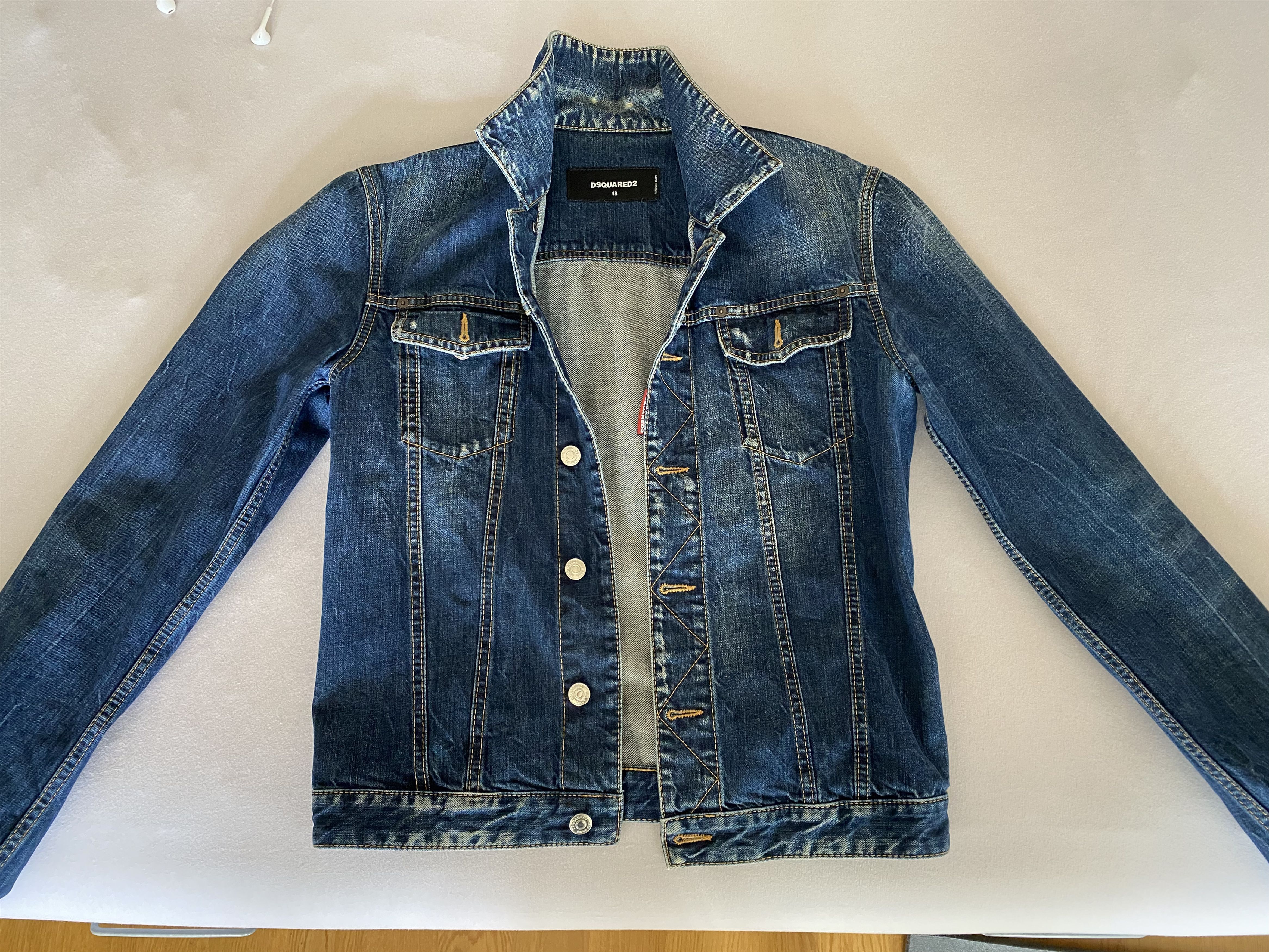 Dsquared2 Dsquared2 Distressed Denim Jacket Tidy Jean Jacket Size US M / EU 48-50 / 2 - 1 Thumbnail