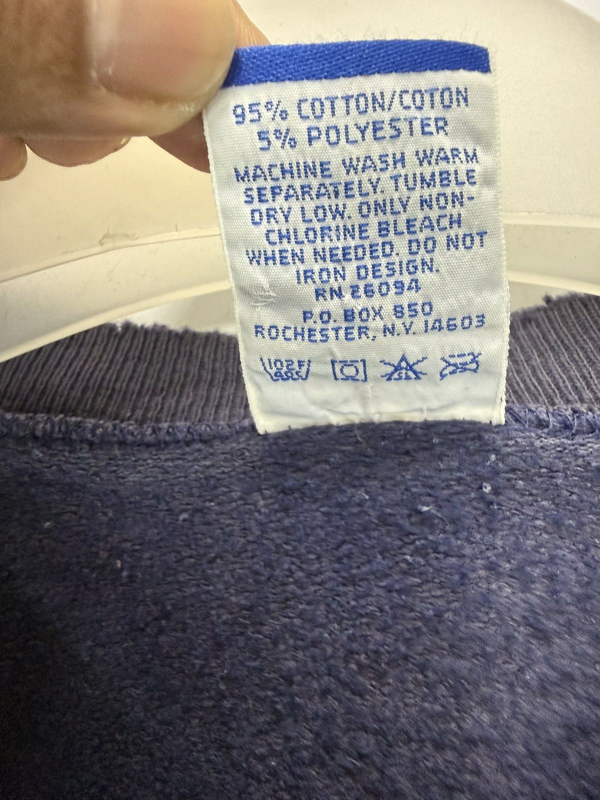 Champion 🔥 90's Champion Made in USA Distressed Blue sweatshirt Size US M / EU 48-50 / 2 - 8 Thumbnail
