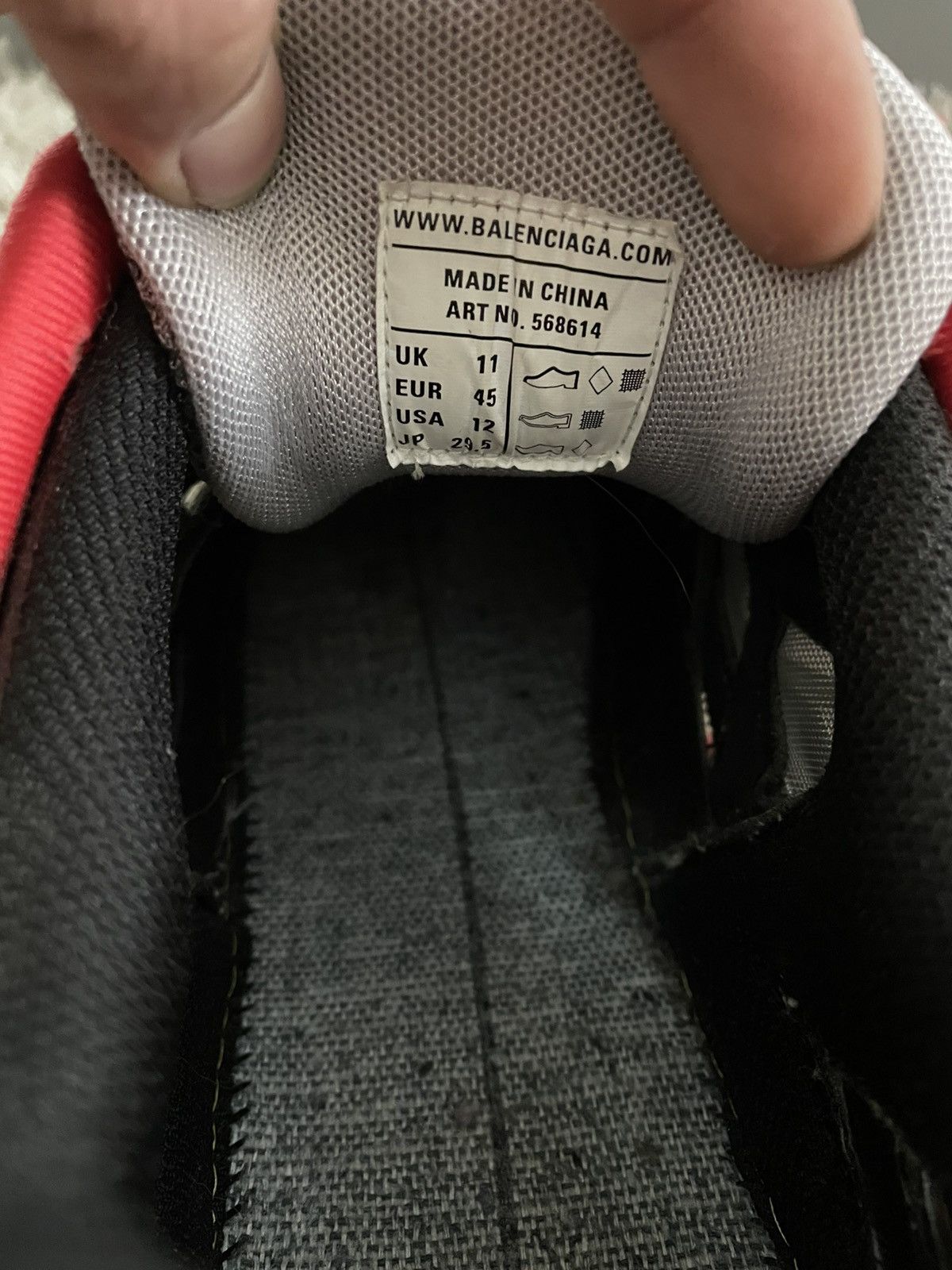 Balenciaga Balenciaga Track 2 black/Grey/Red Size US 12 / EU 45 - 10 Thumbnail