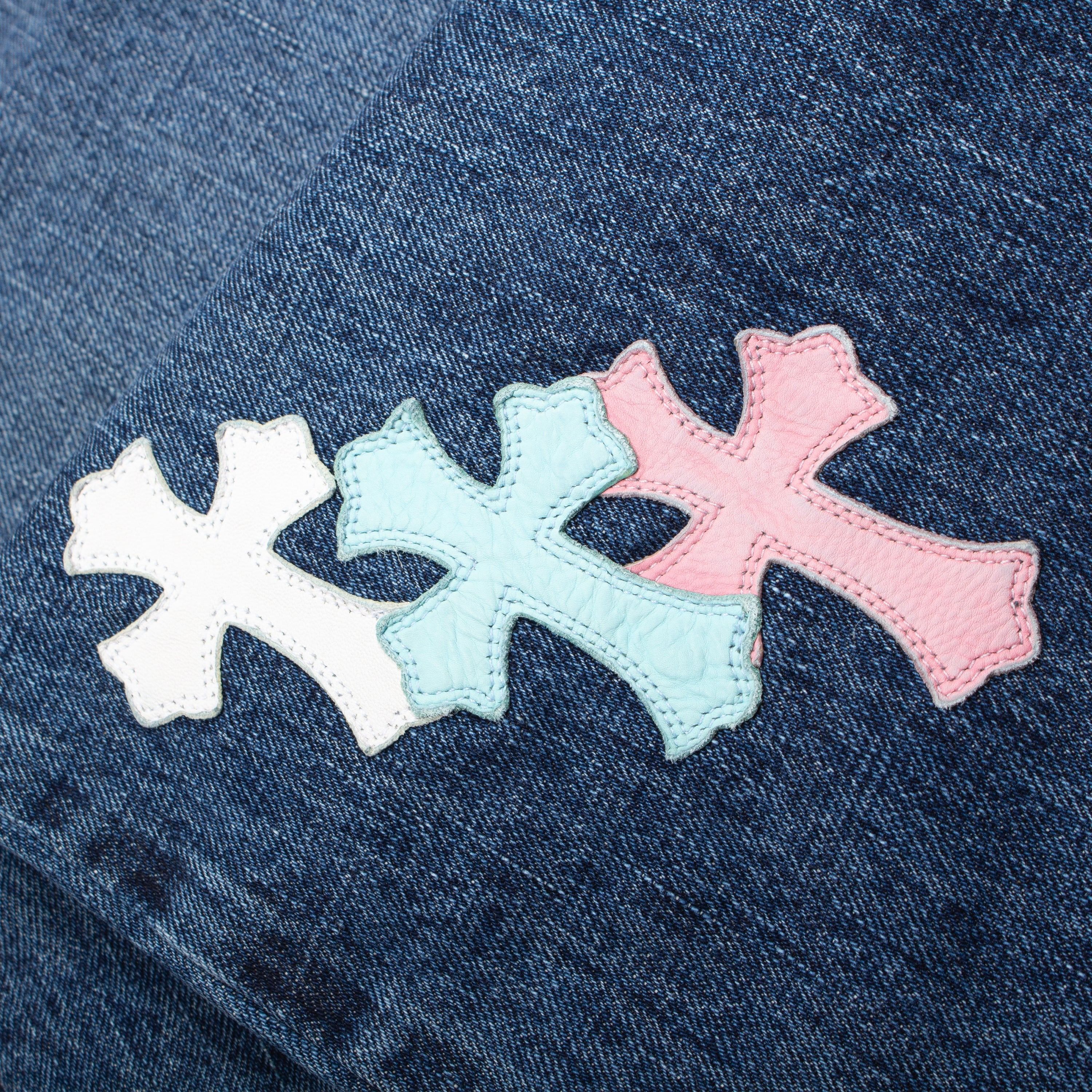 Chrome Hearts CHROME HEARTS COTTON CANDY CROSS PATCH DENIM JEANS 1/1 Size US 40 / EU 56 - 5 Thumbnail