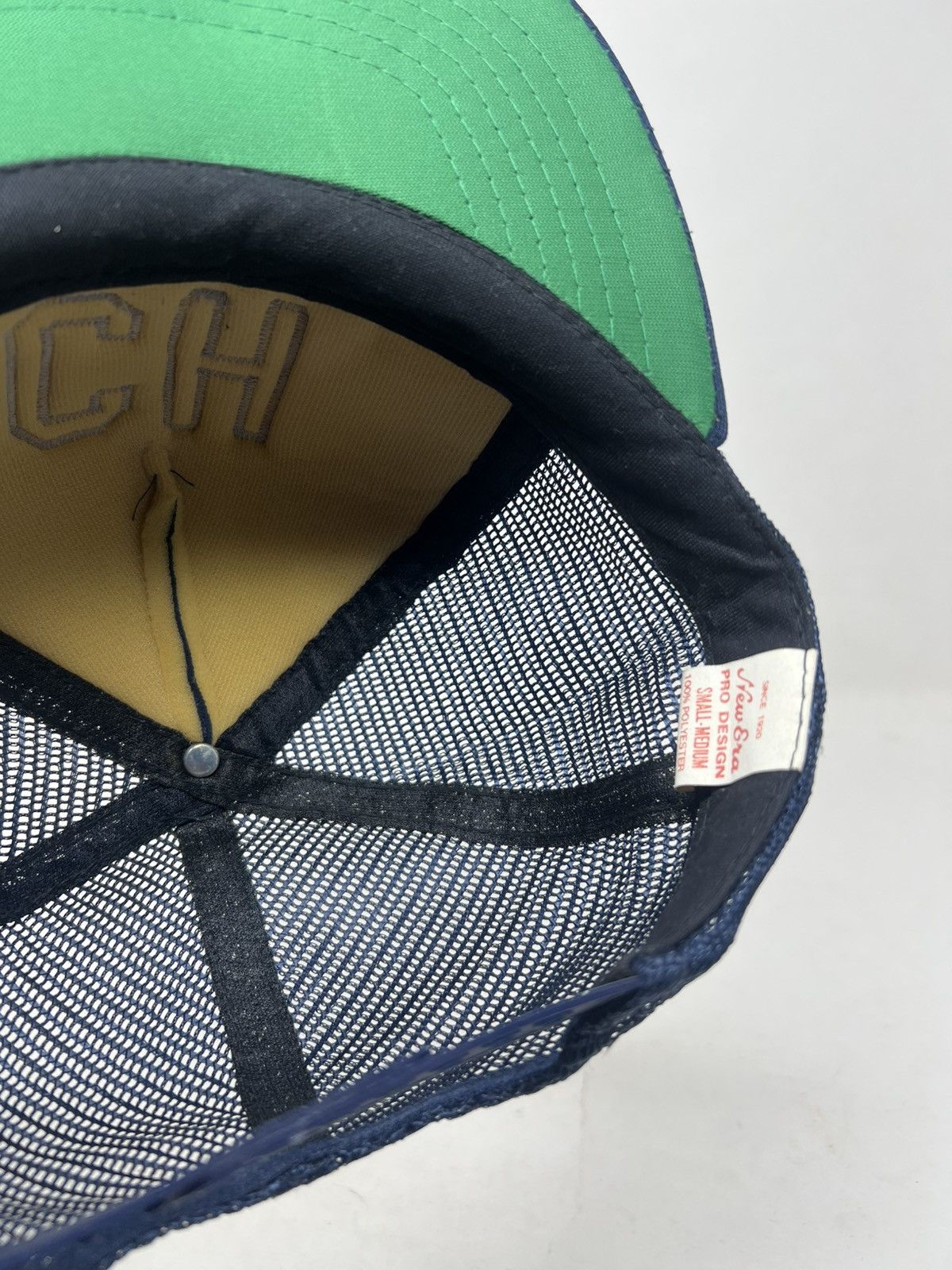 Vintage Vintage New Era CH Indigo Trucker Hat Size ONE SIZE - 9 Thumbnail