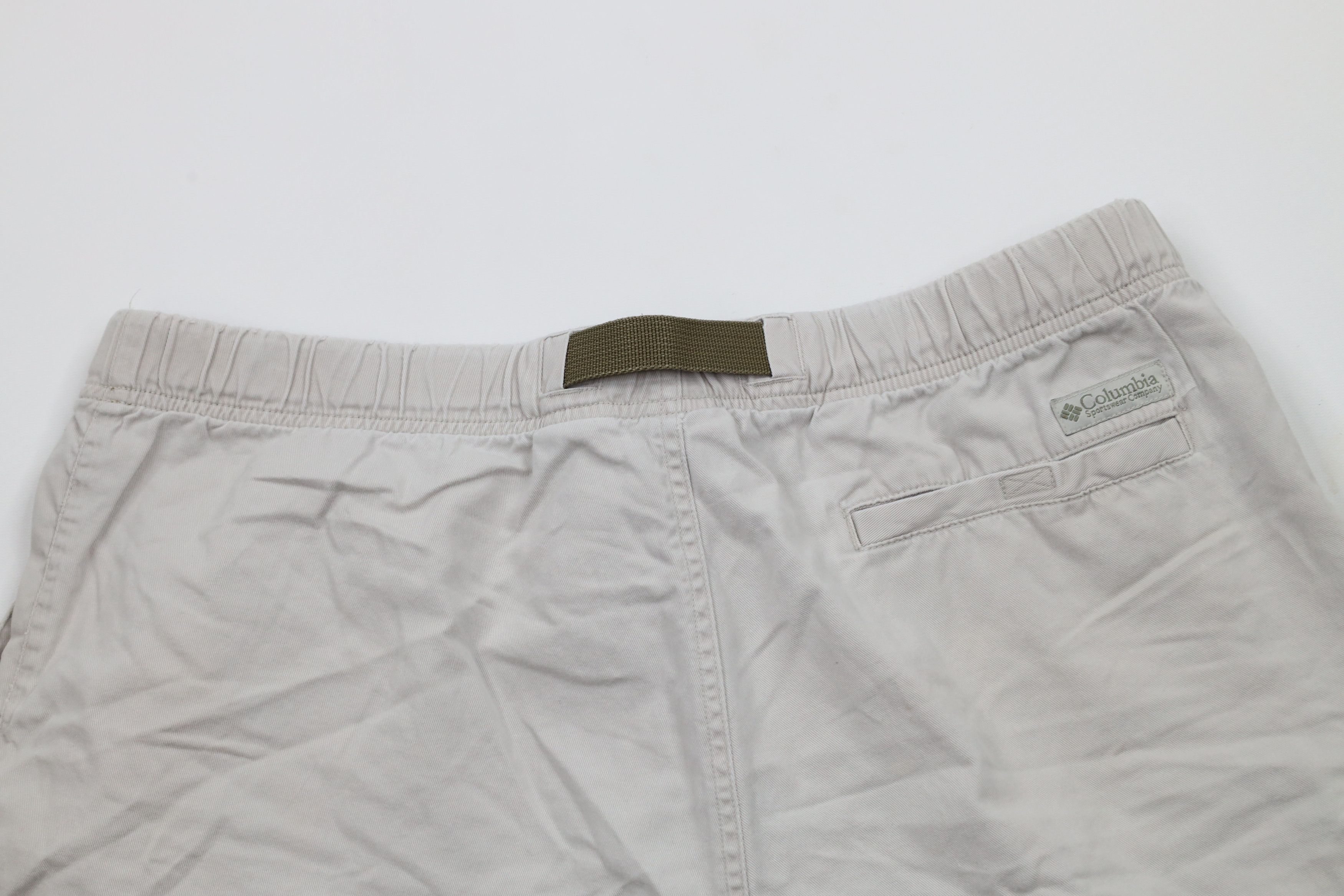 Columbia × Vintage Vintage 90s Columbia Belted Above Knee Shorts Beige Cotton Size US 36 / EU 52 - 10 Thumbnail