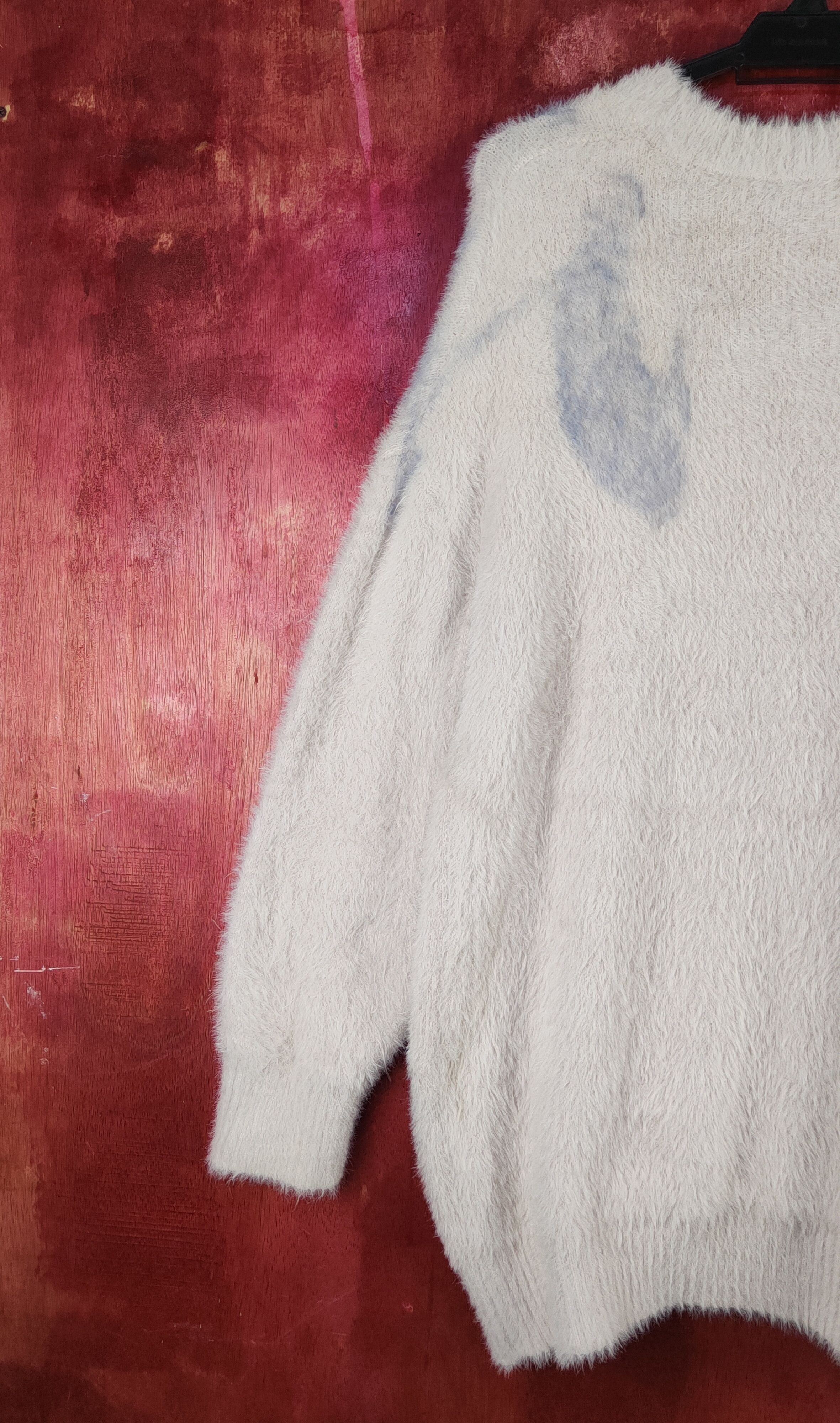 Homespun Knitwear Evelyn Beige Fur Mohair Knitwear Cardigan #S2282 Size L / US 10 / IT 46 - 9 Thumbnail