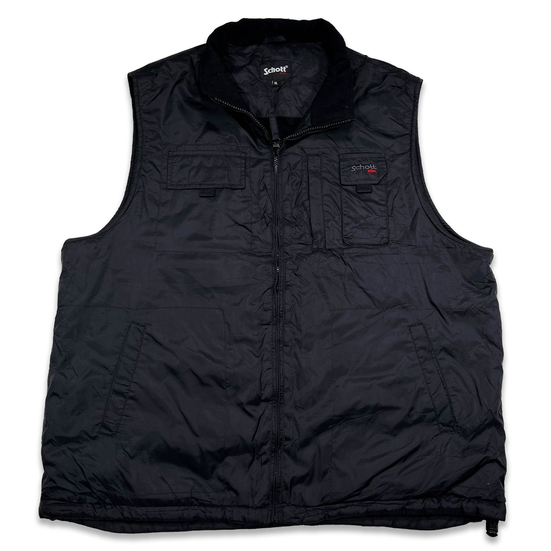 Schott Schott Vintage Nylon/Fleece vest • XL size Size US XL / EU 56 / 4 - 2 Thumbnail