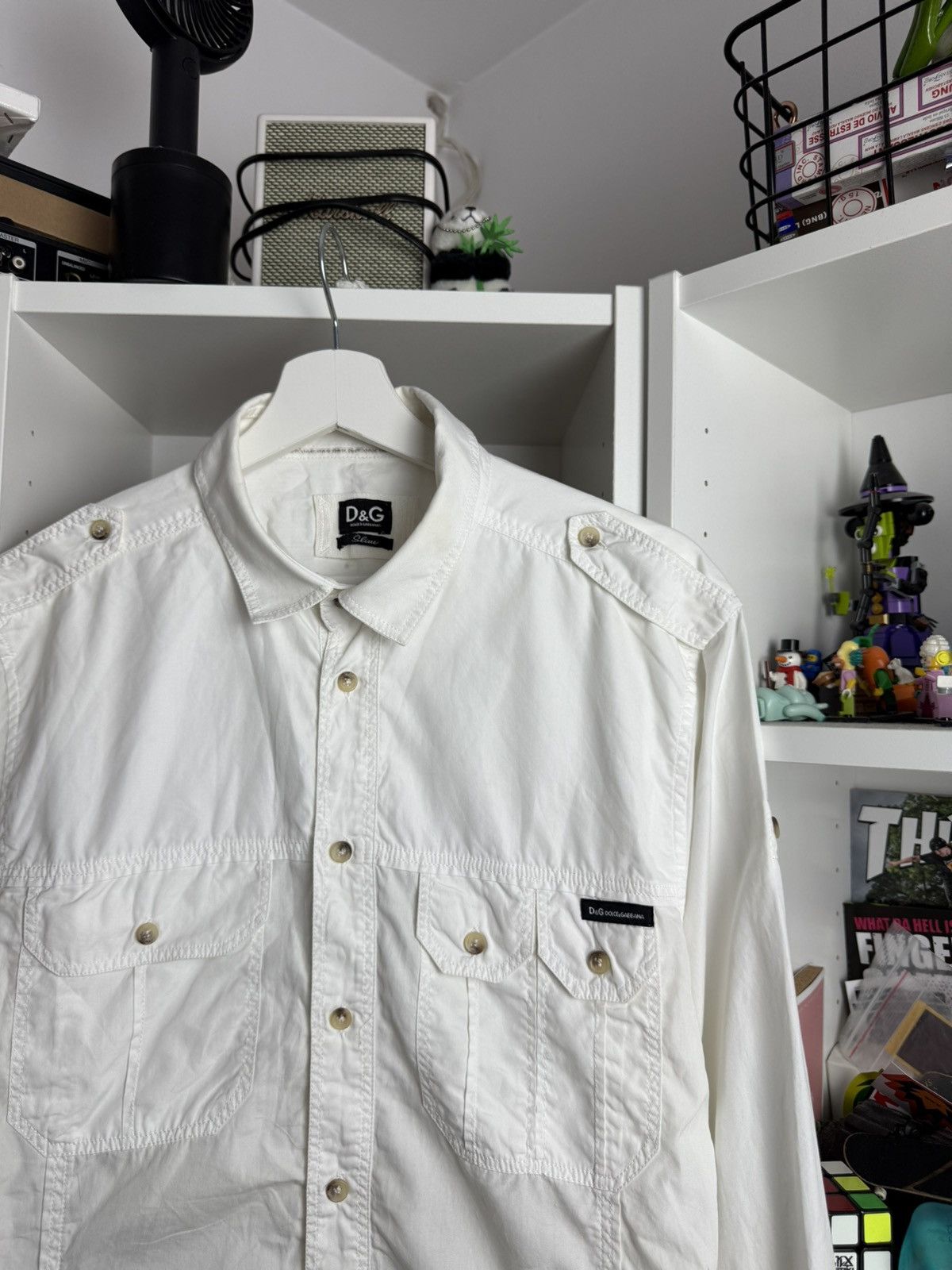 Designer × Dolce & Gabbana × Vintage Vintage y2k Dolce & Gabbana white basic slim fit shirt L 00s Size US L / EU 52-54 / 3 - 3 Thumbnail
