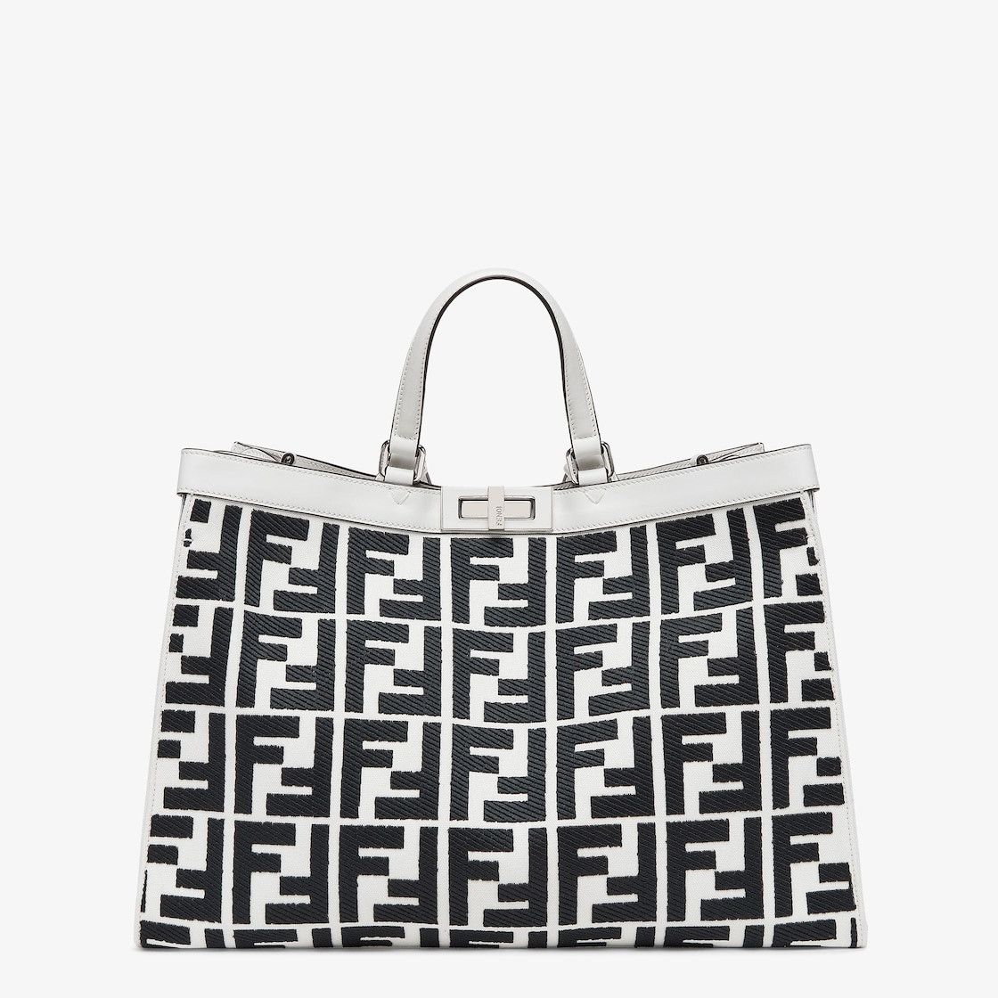 Fendi o1s1wg111224 Size: OS / X-Tote Bag in Black & White Size ONE SIZE - 1 Thumbnail