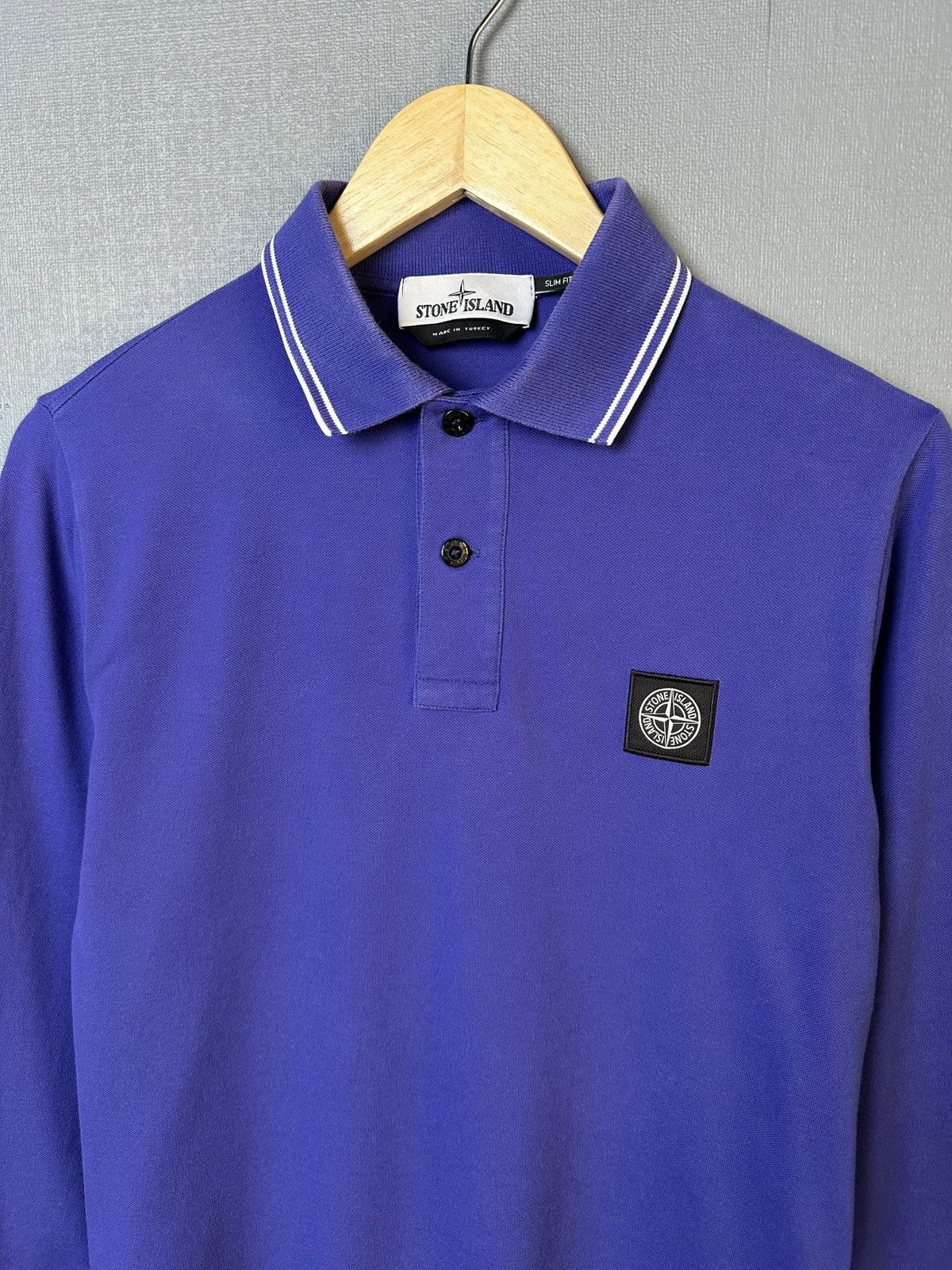 Stone Island STONE ISLAND Patch Program Long Sleeve Polo Shirt Purple S Size US S / EU 44-46 / 1 - 3 Thumbnail