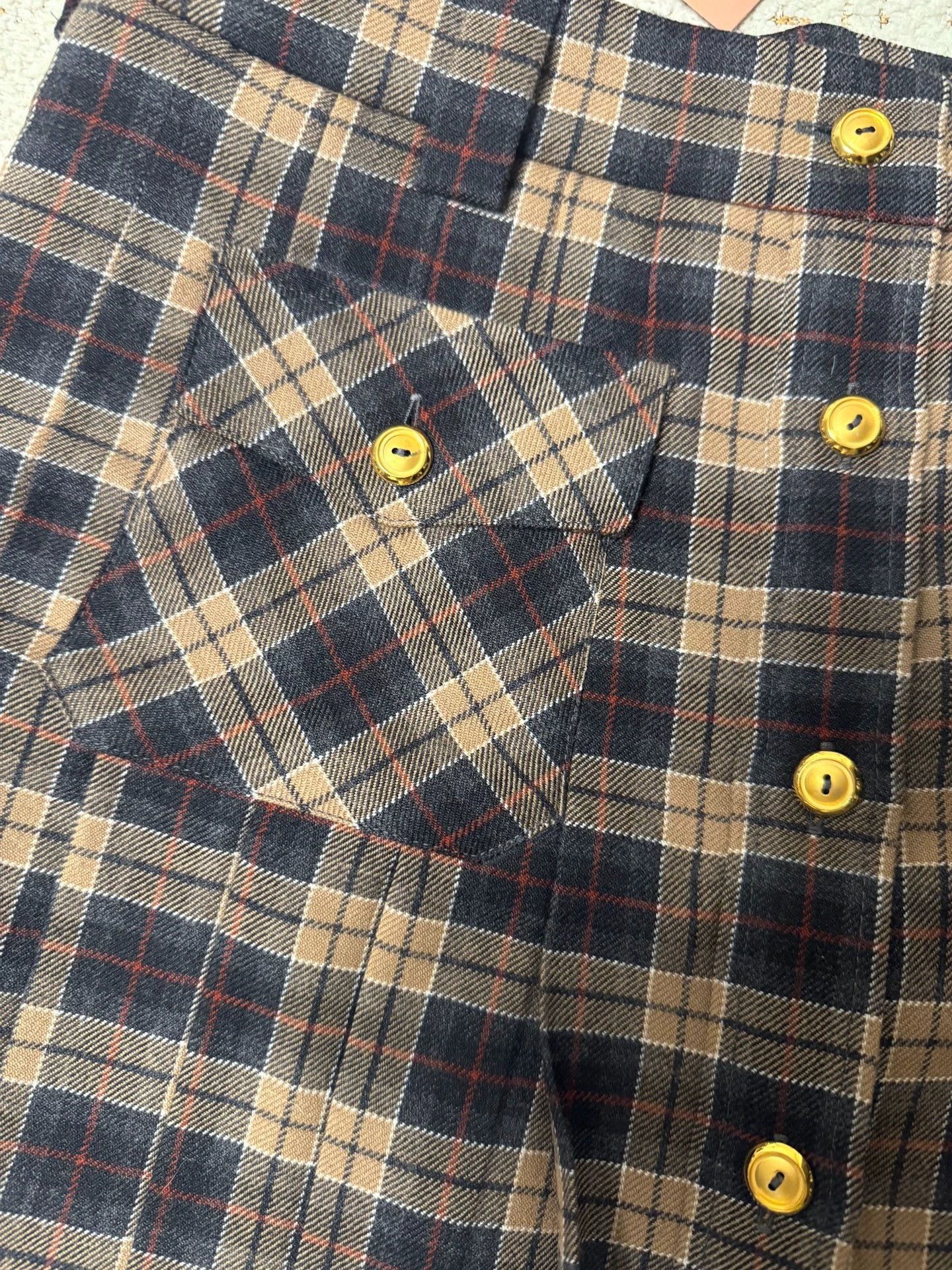 Miu Miu MIU MIU New Wool Plaid Mini Skirt 38 New With Tags Size 26" / US 2 / IT 38 - 2 Thumbnail