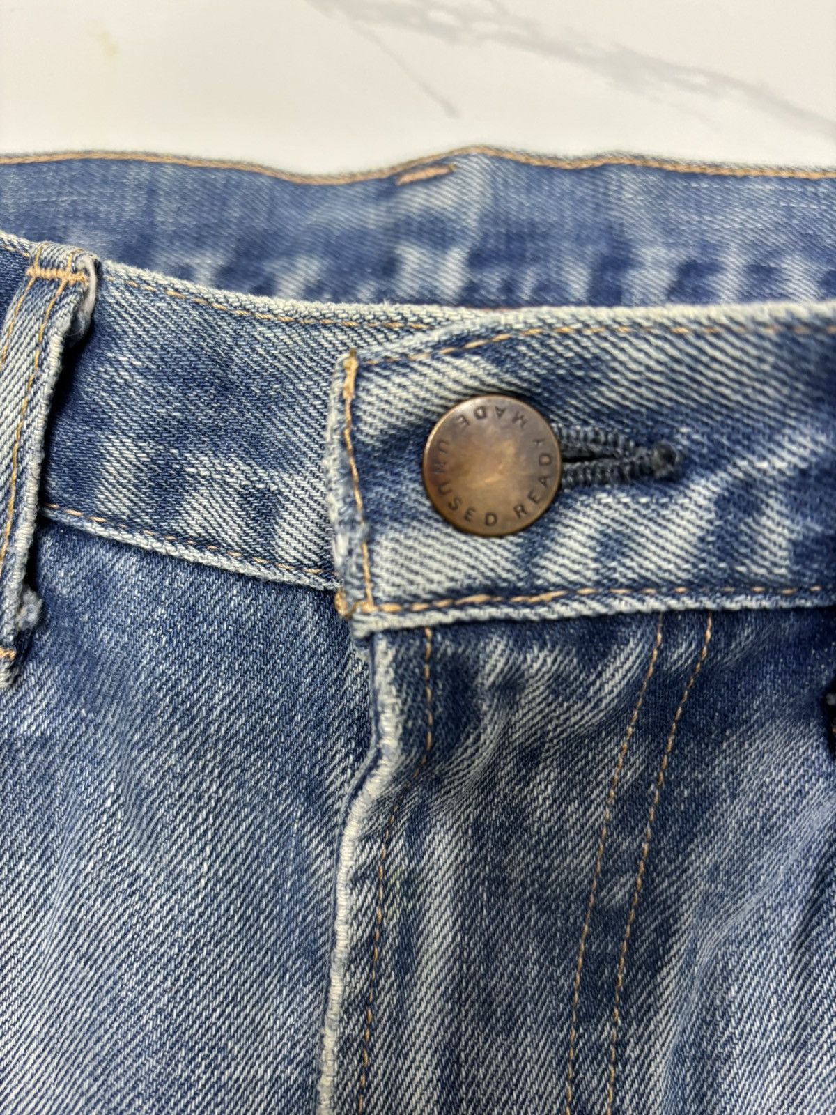 READYMADE READYMADE UNUSED Slim Fit cut Leg Ripped Thrashed Jeans Size US 30 / EU 46 - 9 Thumbnail