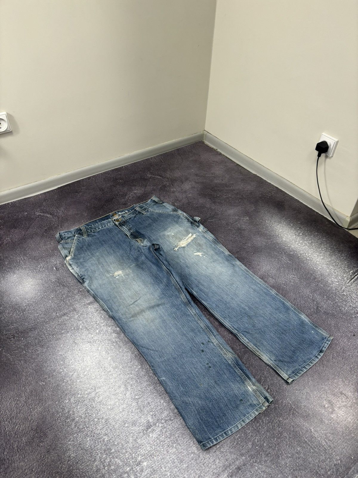 Carhartt Vintage Carhartt USA Faded Light Blue Rare Hype Baggy Jeans Size US 40 / EU 56 - 8 Thumbnail