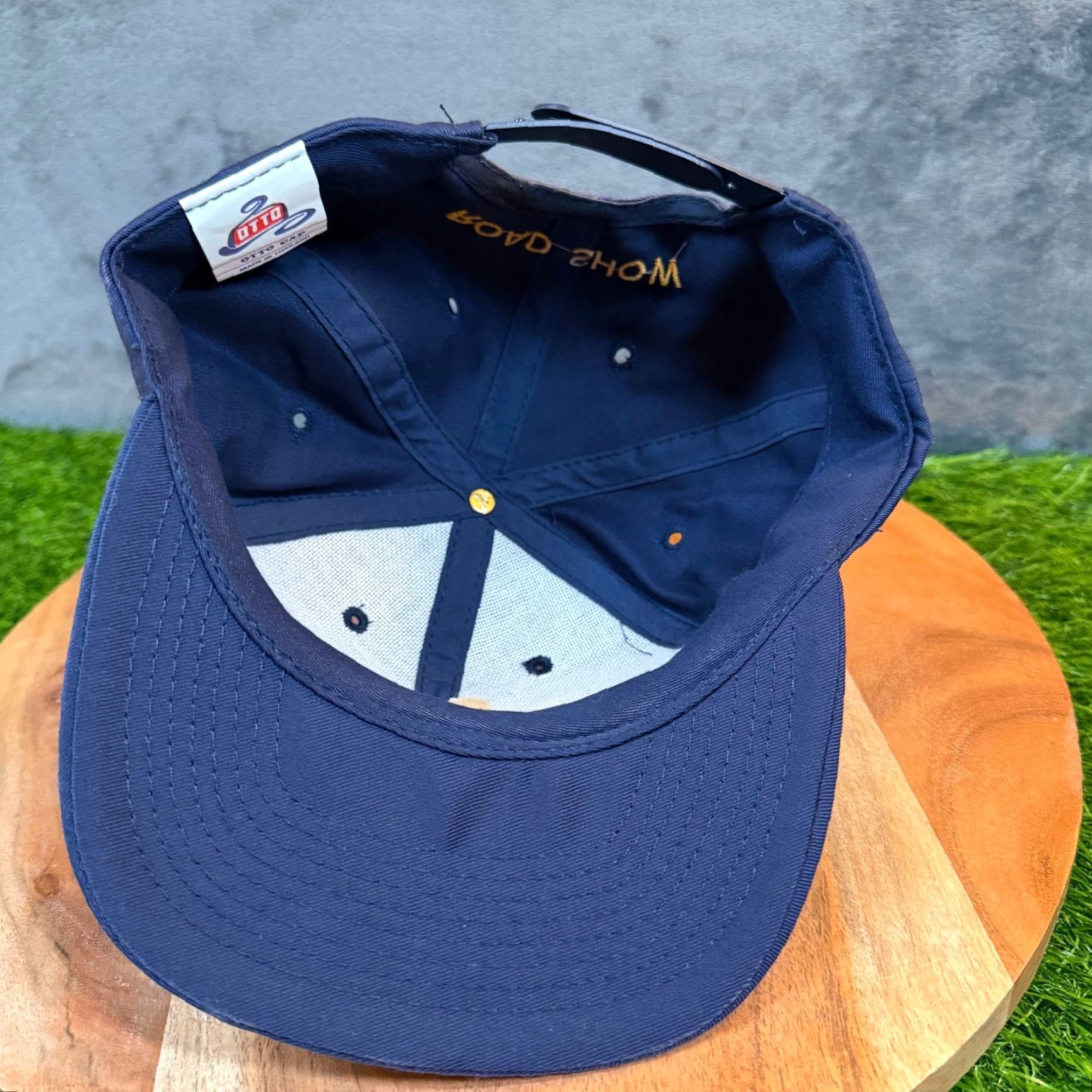 Vintage VINTAGE Otto KRWC AM 1360 Road Show Snapback Hat Navy Gold Radio Cap Mens Size ONE SIZE - 5 Thumbnail