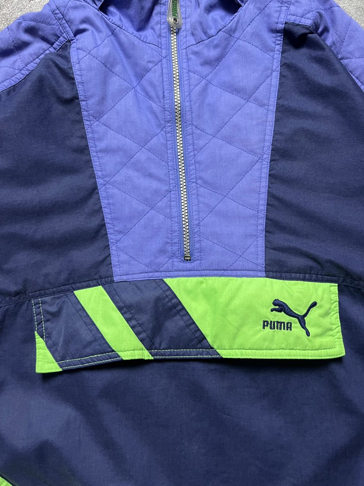 Puma 80x Vintage Puma Anorak Big Logo Striped Retro Baggy S Size US S / EU 44-46 / 1 - 5 Thumbnail