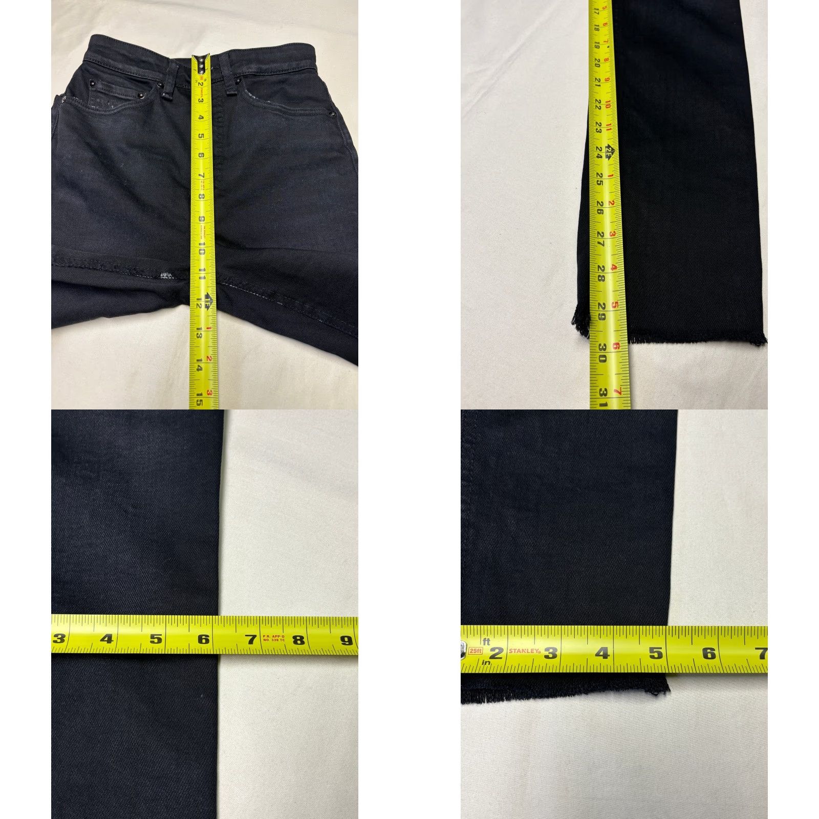 Rag & Bone Rag & bone Jane Super High Rise Skinny Jeans Black Womens 25X29 YKK Zip Slim Rise High Ankle Zip 5-Pocket Denim Jewelry? Size 42" / US 20 - 9 Thumbnail