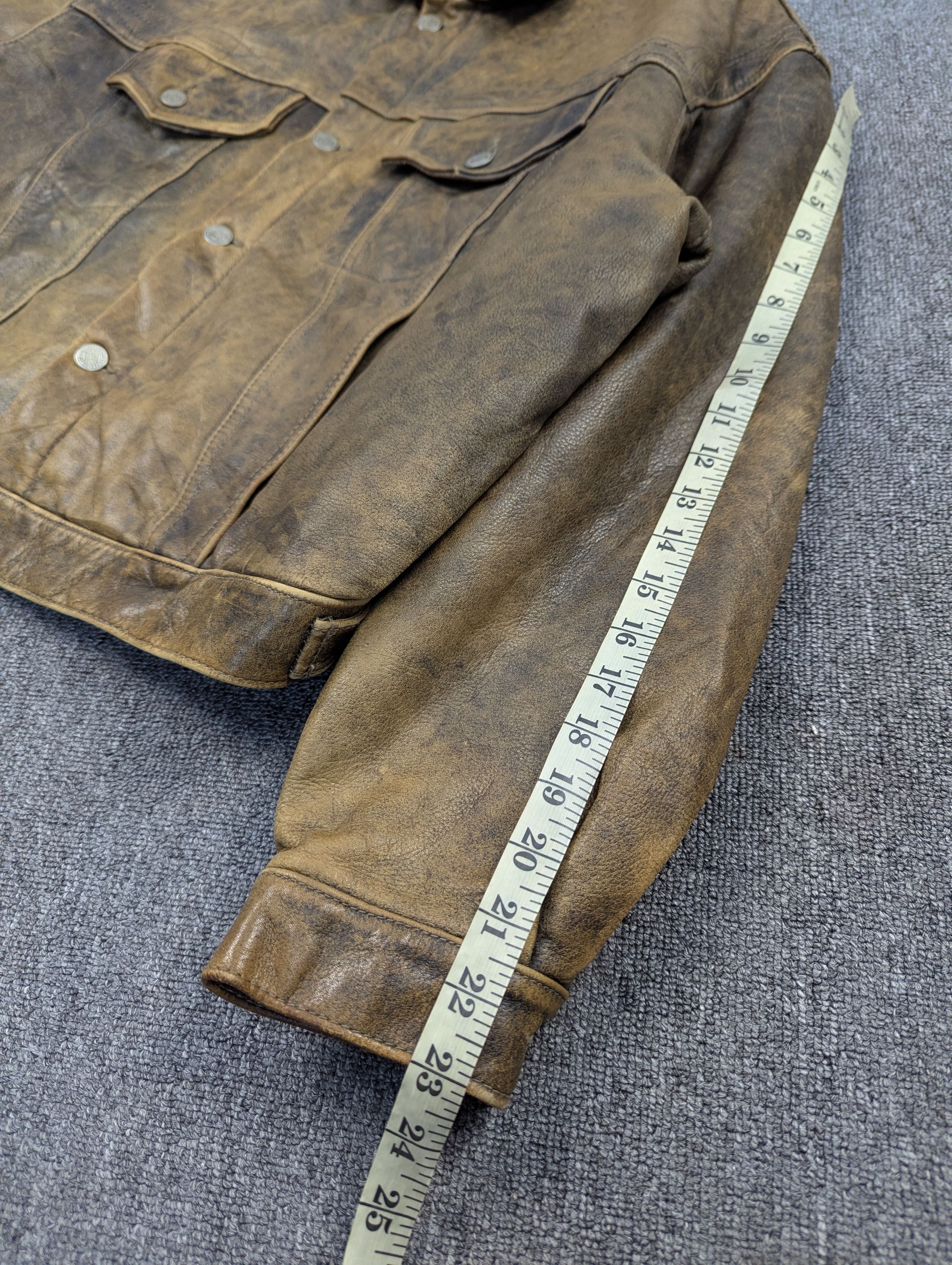 Chevignon Vintage 80s W.R.D Chevignon Patina Distressed Leather Jacket Size US L / EU 52-54 / 3 - 20 Thumbnail