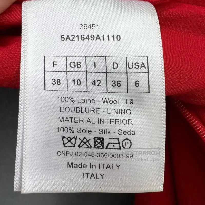 Dior Dior Red Cotton Short Dress . Size XXS / US 00 / IT 34 - 4 Thumbnail