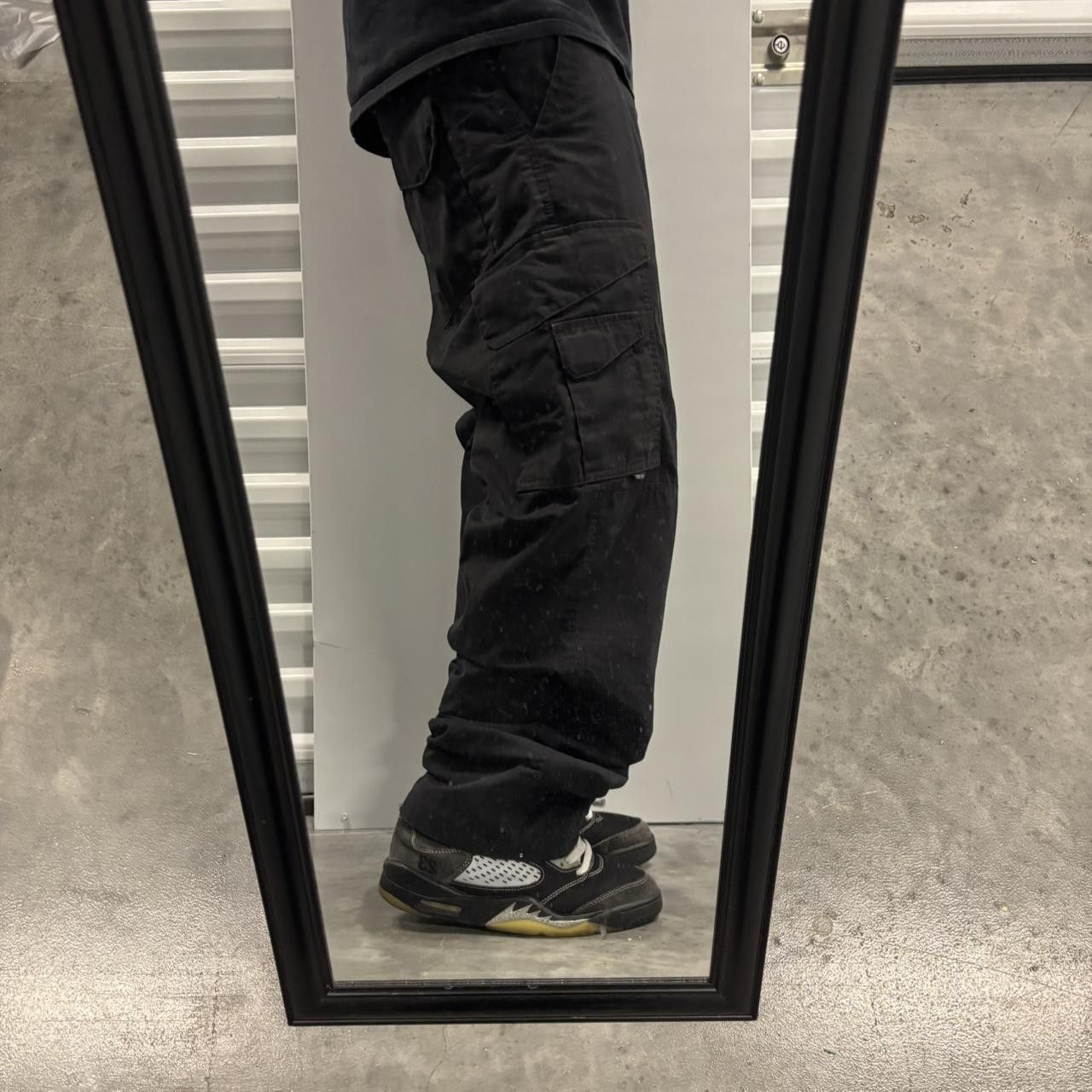 Japanese Brand × Vintage Crazy Vintage Y2K/2000s Baggy Black Streetwear Workwear Skater Cargo Pants! Size US 34 / EU 50 - 2 Thumbnail