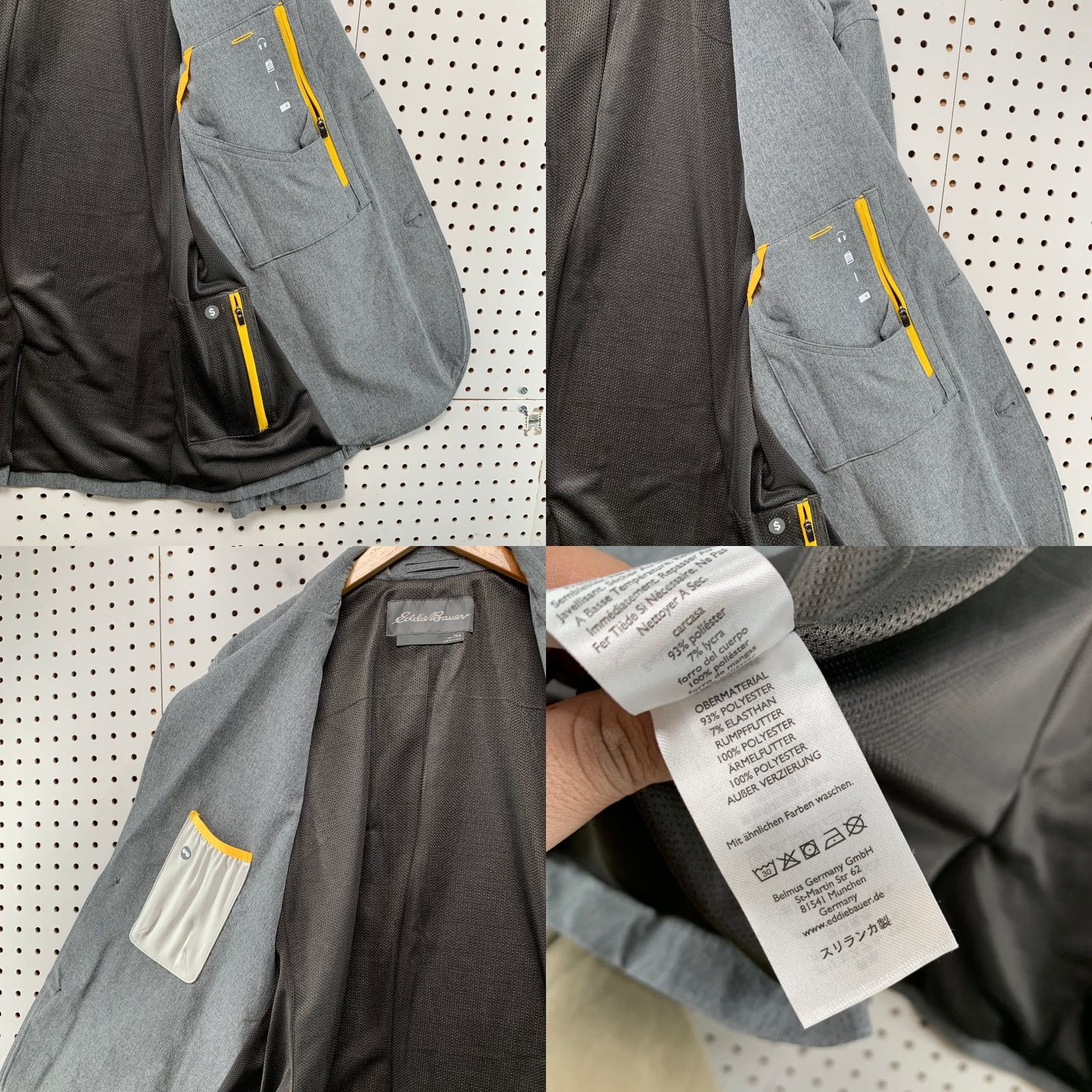 Eddie Bauer VINTAGE Eddie Bauer Blazer Men T44 Voyager Travel Ultimate Flex Light Charcoal Jacket Size 44R - 8 Thumbnail