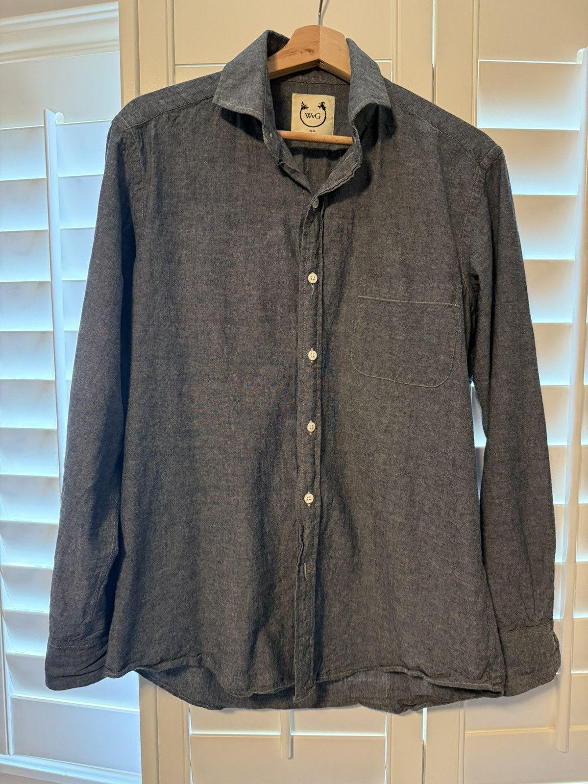 Wolf vs Goat WvG chambray button up tagged small fits medium Size US M / EU 48-50 / 2 - 1 Thumbnail