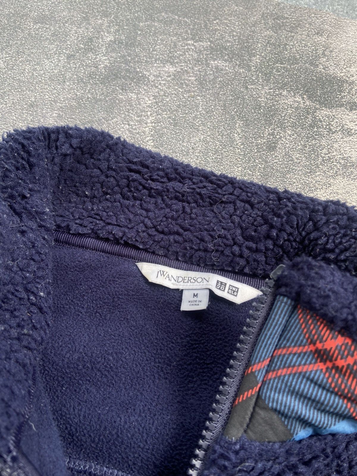 JW Anderson × Uniqlo Uniqlo JW Anderson Fleece Jacket navy tartan pockey Size US M / EU 48-50 / 2 - 6 Thumbnail