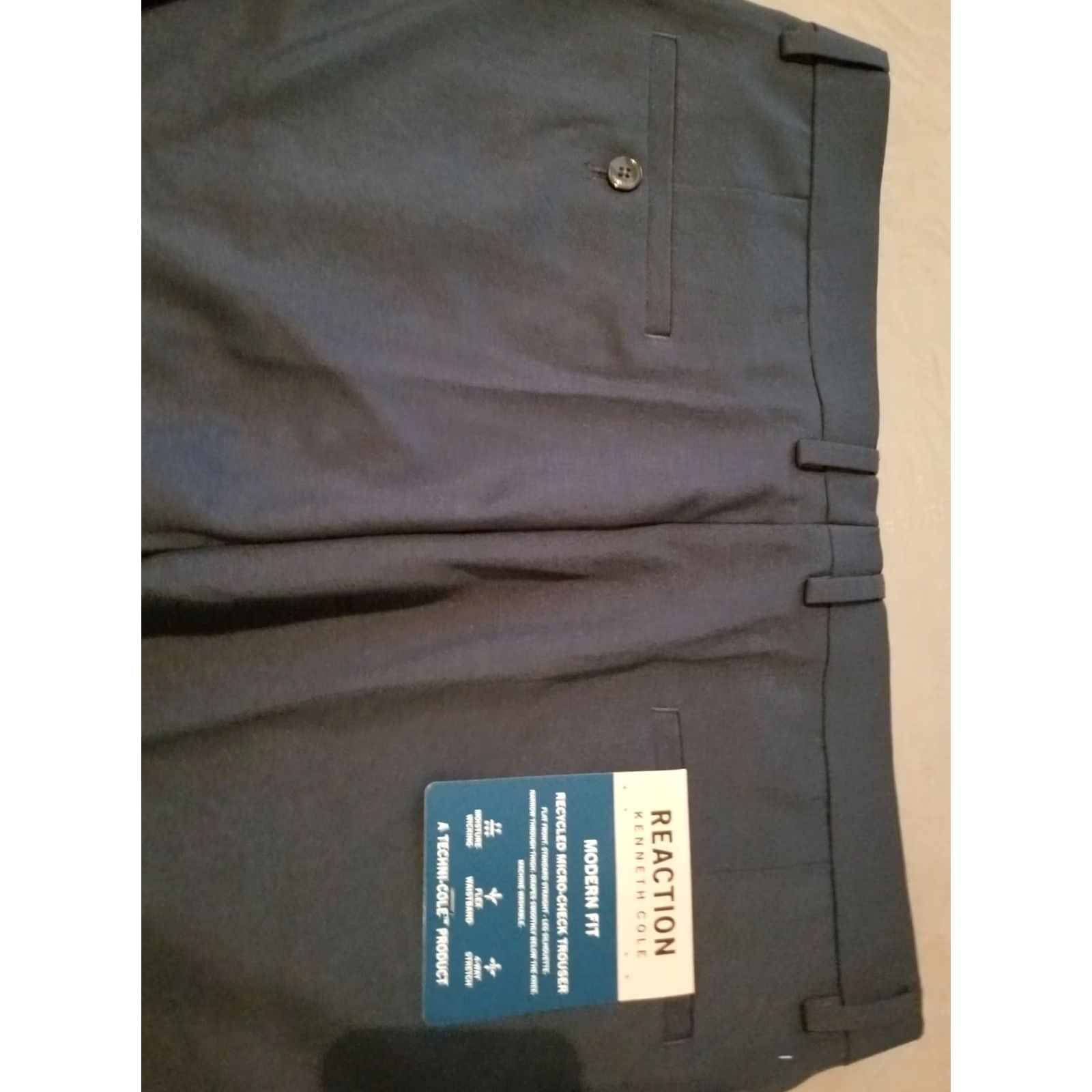 Kenneth Cole VINTAGE? No. Kenneth Cole Reaction Dress Pants Mens 36x34 Blue Slack Chino Khaki Trousers Dress Pants Mens Blue 36x34 Kenneth Cole Reaction pants Size US 36 / EU 52 - 2 Thumbnail