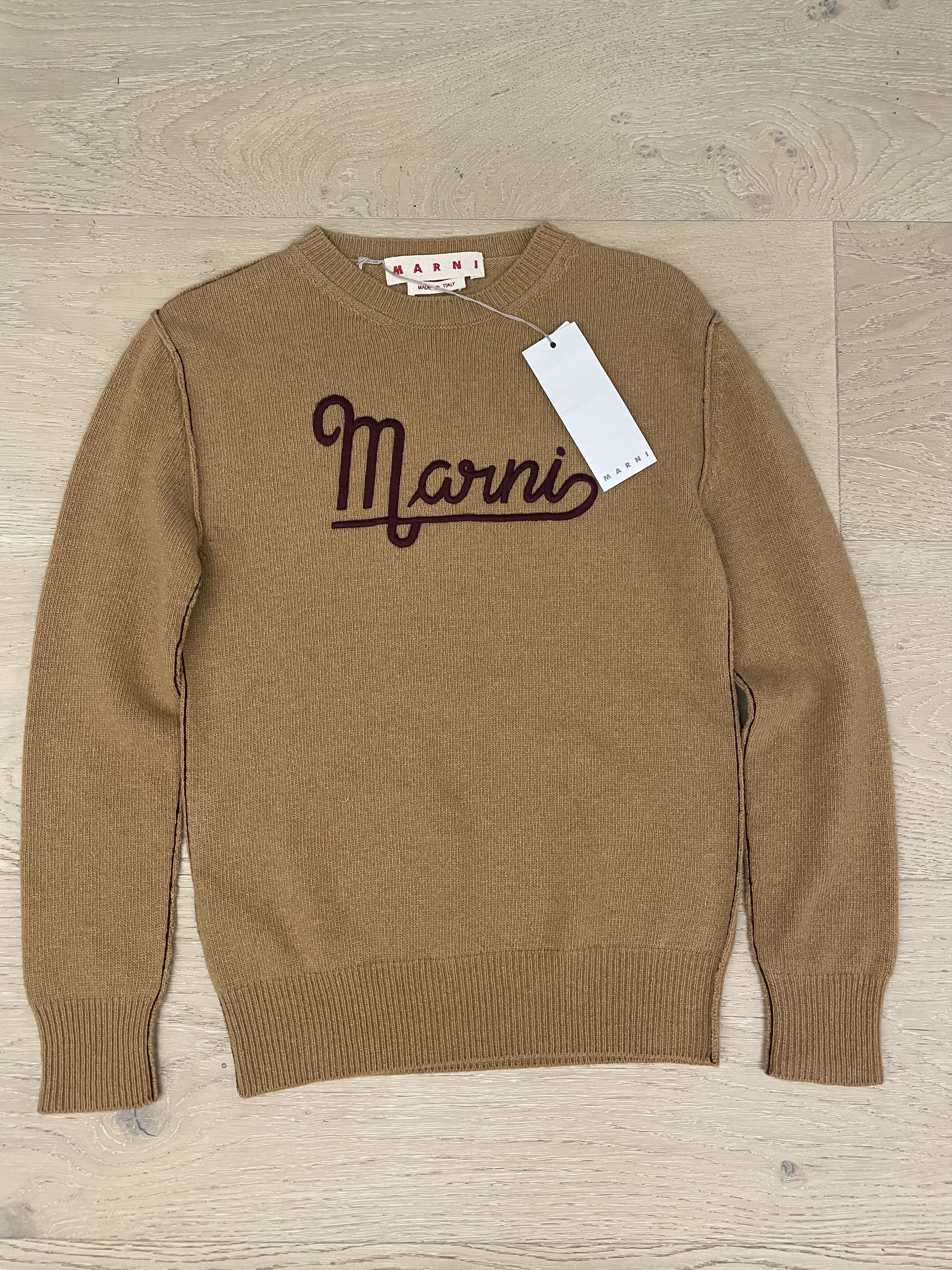 Marni $790 Marni Roundneck Sweater Brown Size XS / US 0-2 / IT 36-38 - 6 Thumbnail