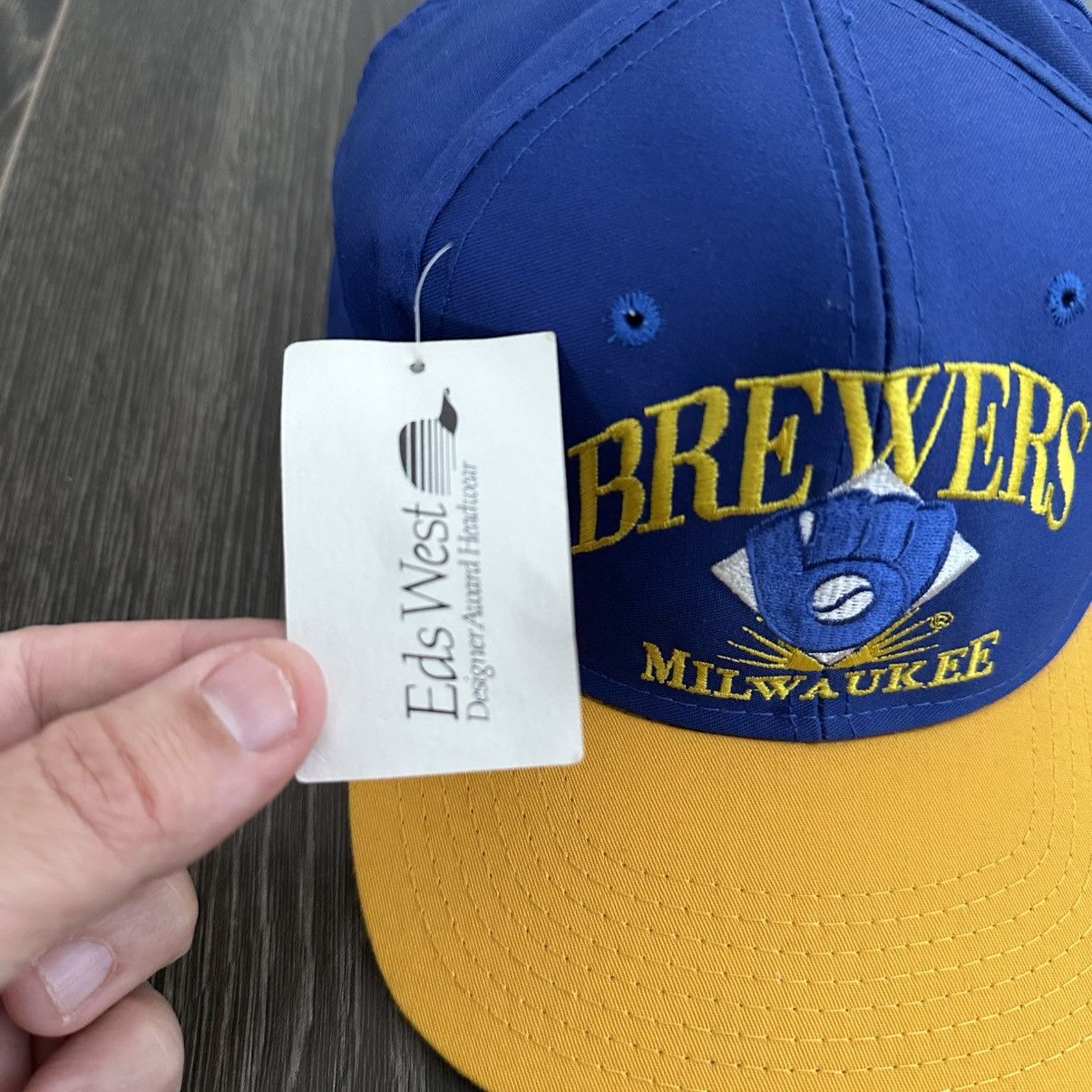 MLB Vintage 90s Eds West Milwaukee Brewers snapback Hat Size ONE SIZE - 8 Thumbnail