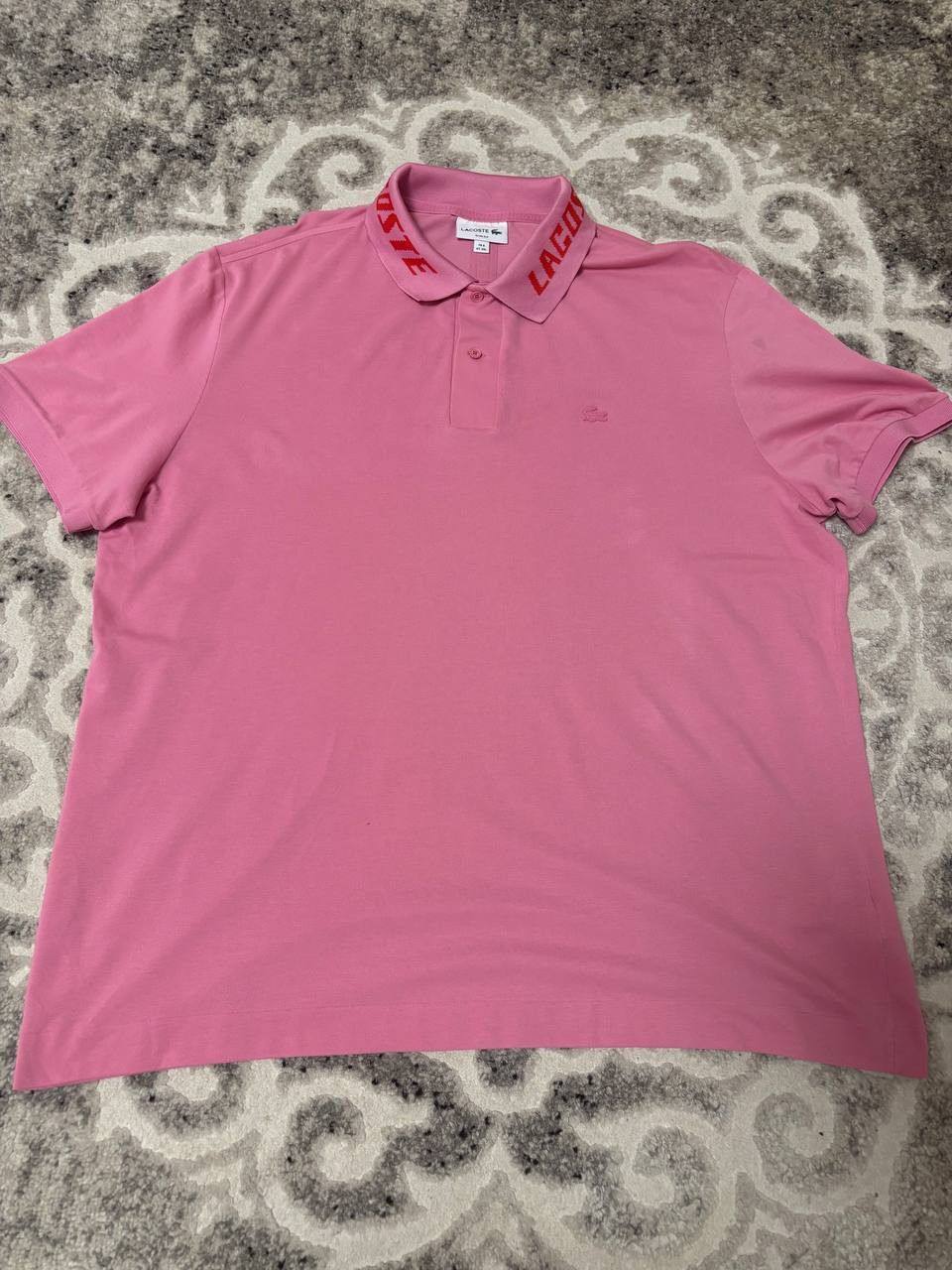 Lacoste Lacoste Slim Fit Polo – Pink / Red Collar Logo Size US XXL / EU 58 / 5 - 2 Thumbnail