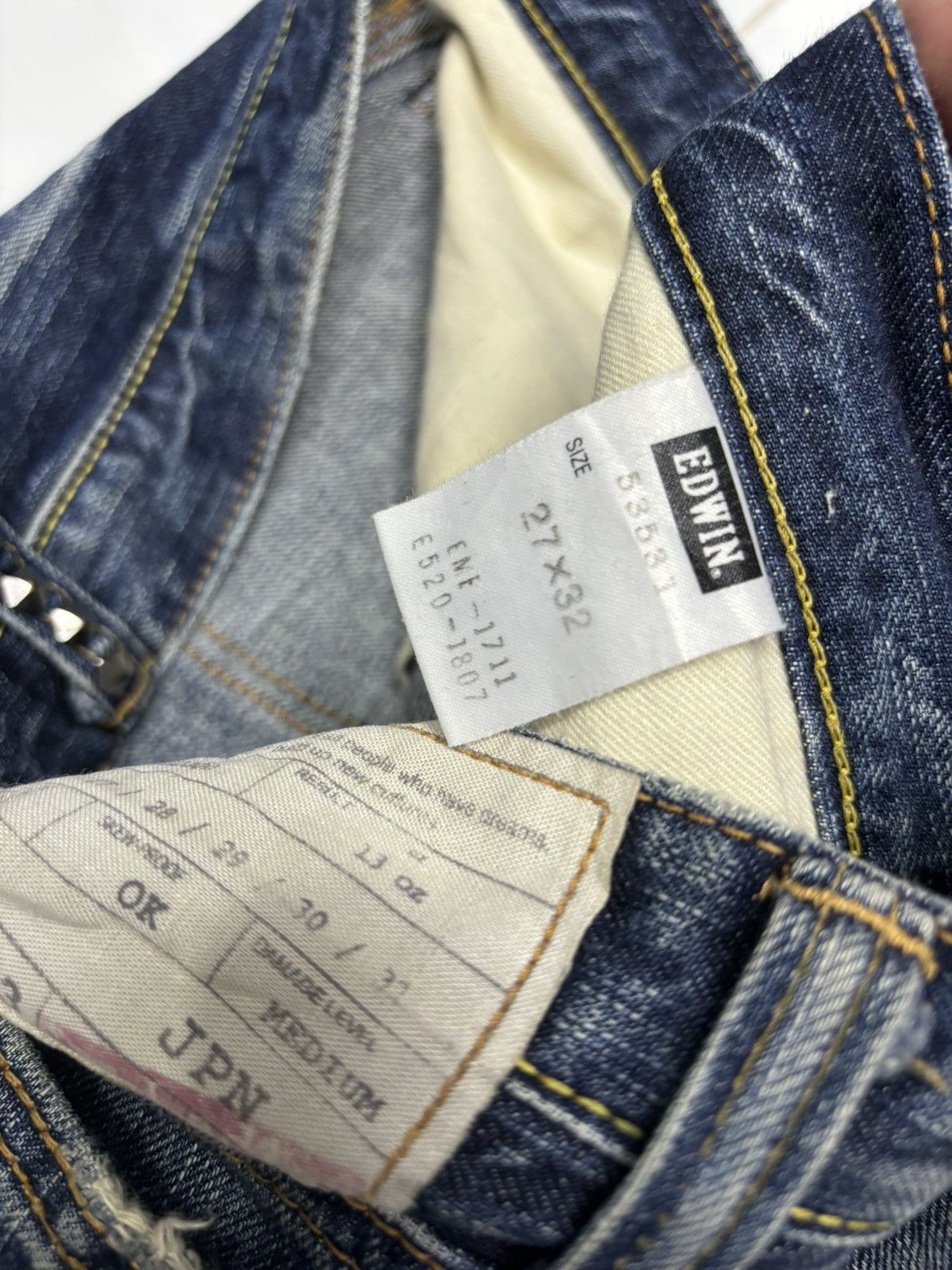 Who Decides War 🔥Edwin 503 Pierced & Studs Flared Jeans Low Rise Size US 32 / EU 48 - 13 Thumbnail