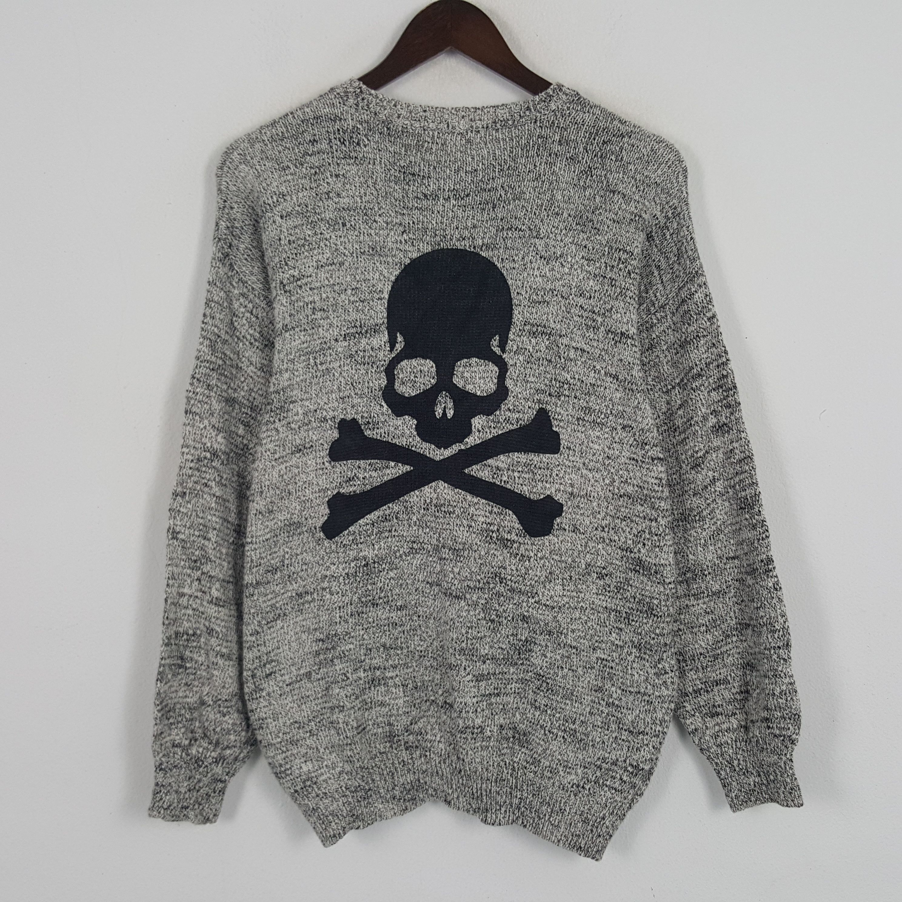 Vintage Vintage Japanese Custom Skulls Knitwear Winter Sweatshirt Size US L / EU 52-54 / 3 - 1 Thumbnail