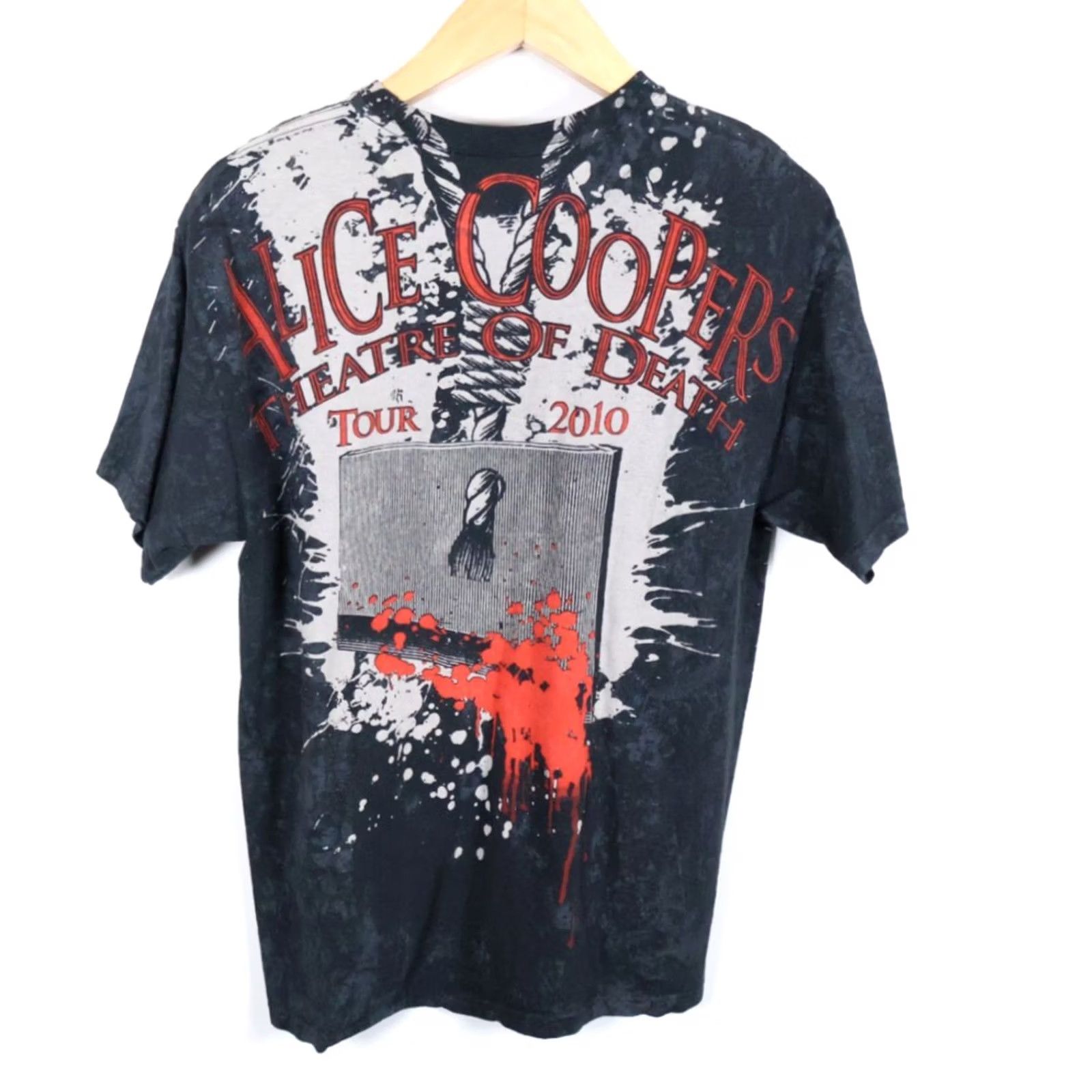 Hanes Alice Cooper Theatre of Death Tour T-Shirt Men M Black Cotton Logo Double-Sided Vintage No Size US M / EU 48-50 / 2 - 2 Thumbnail