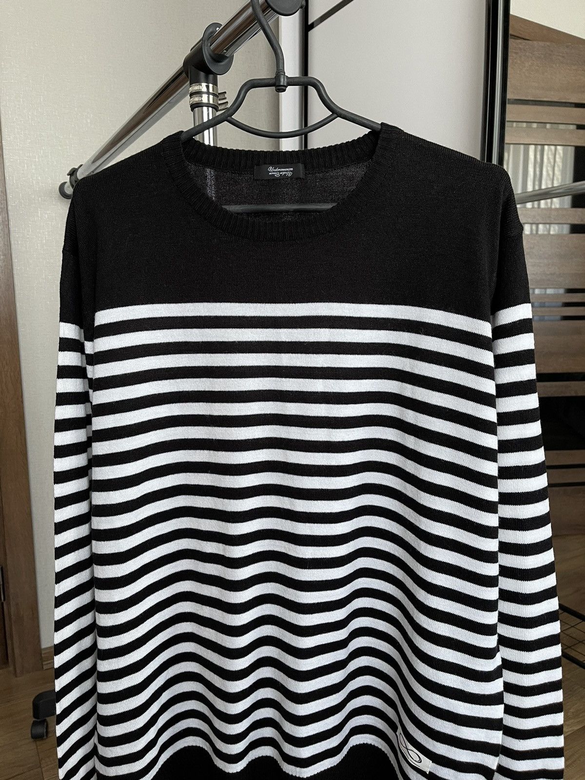 Japanese Brand Undercover Underman Knit Striped Sweater Japan Size US L / EU 52-54 / 3 - 5 Thumbnail